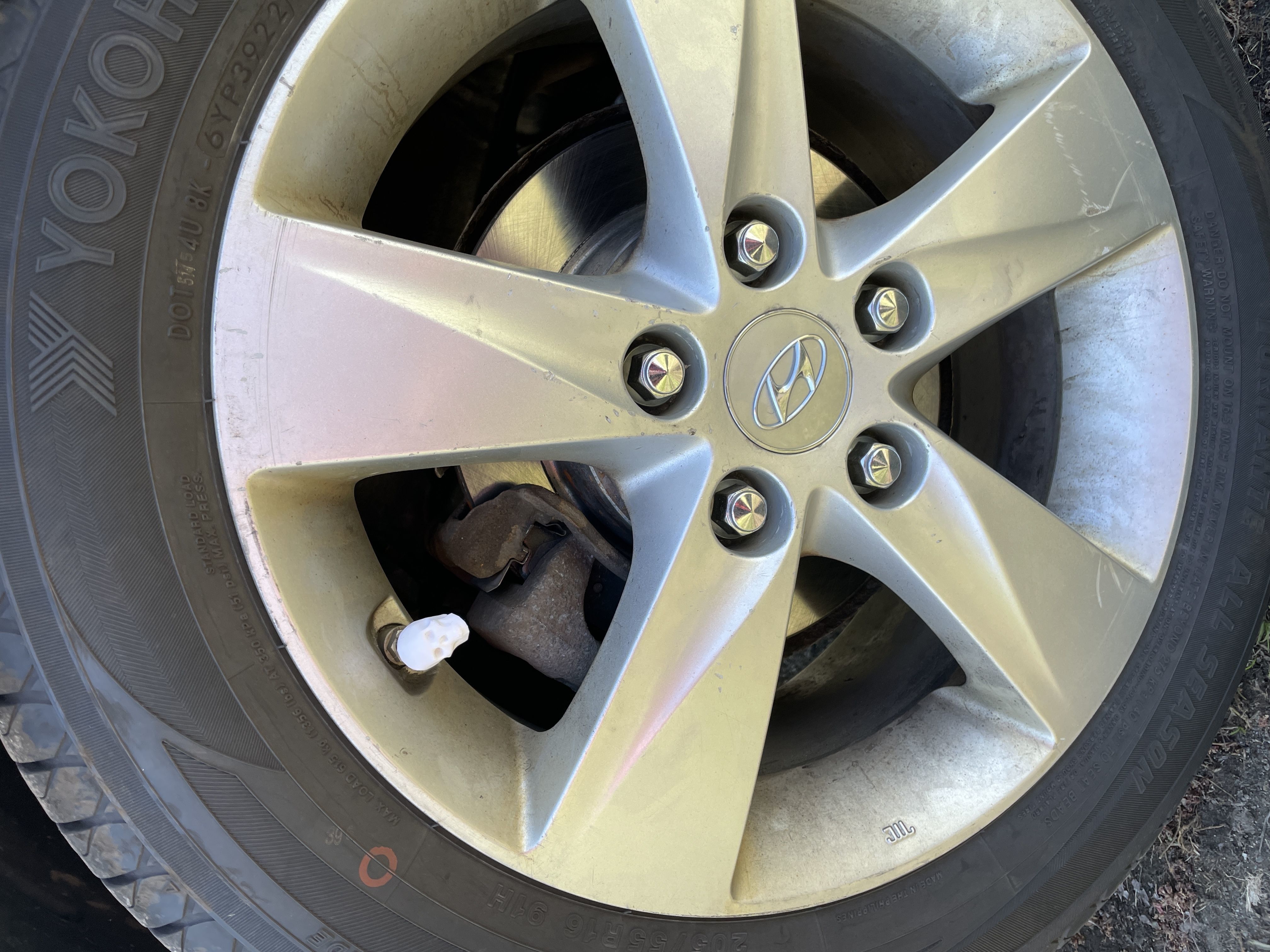 Skull Schrader Valve Caps 3D print model_7