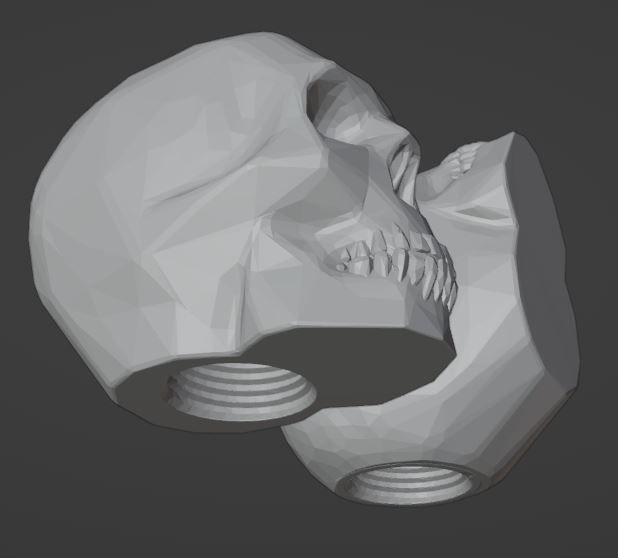 Skull Schrader Valve Caps 3D print model_10