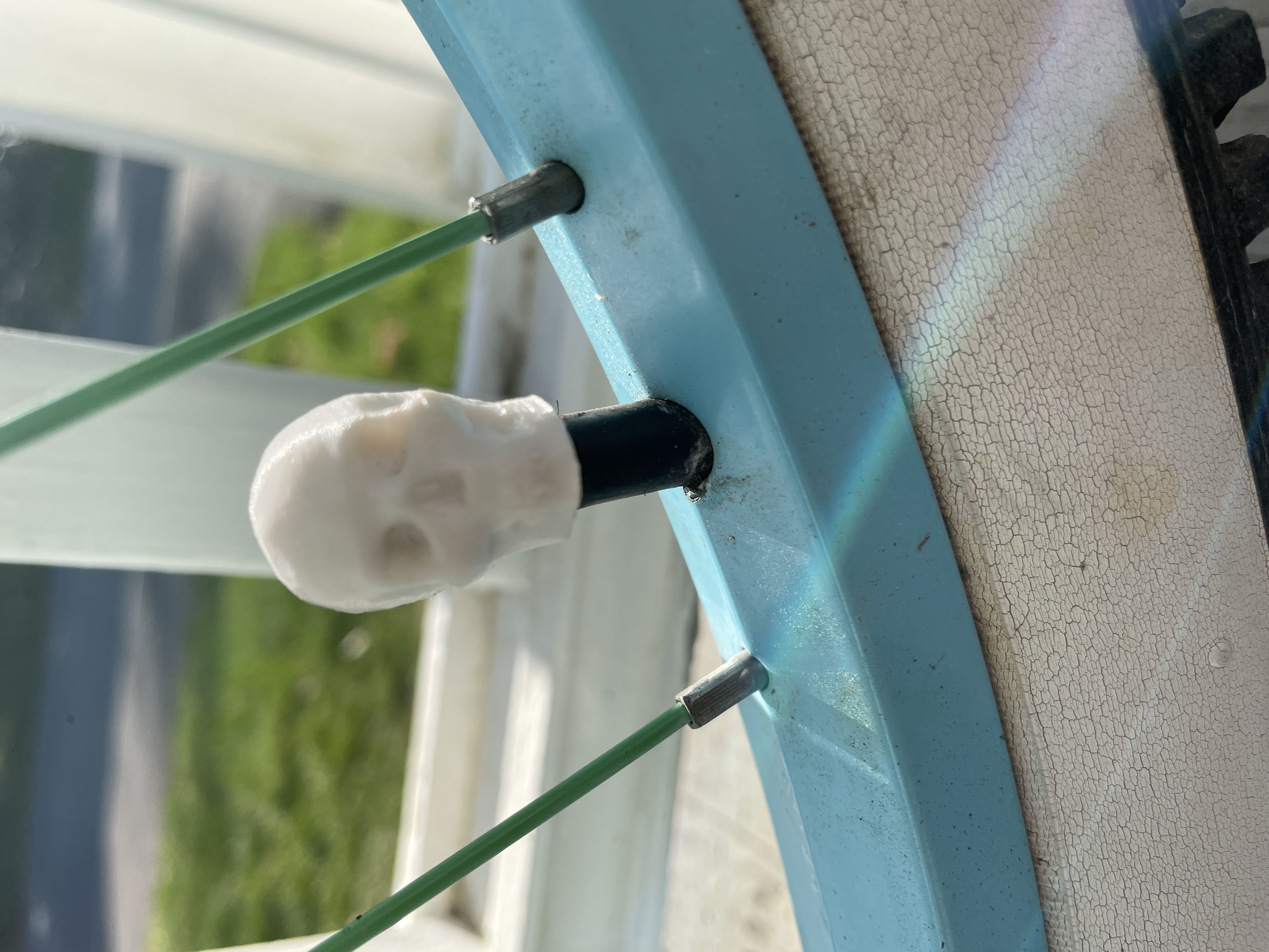 Skull Schrader Valve Caps 3D print model_6