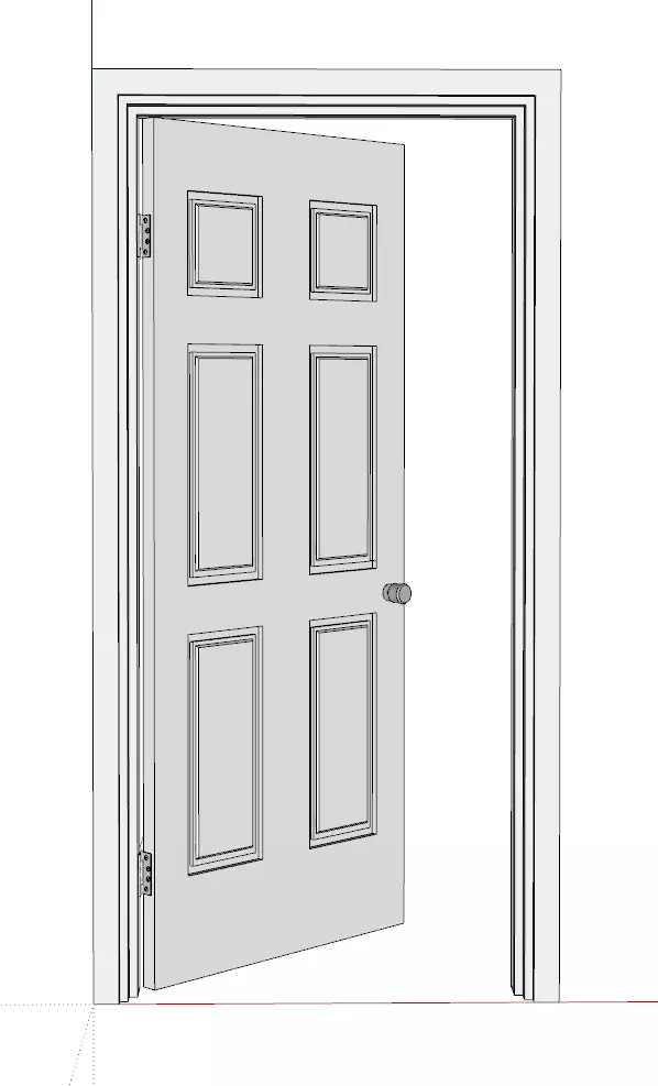 Door Frame with hinges Free 3D model