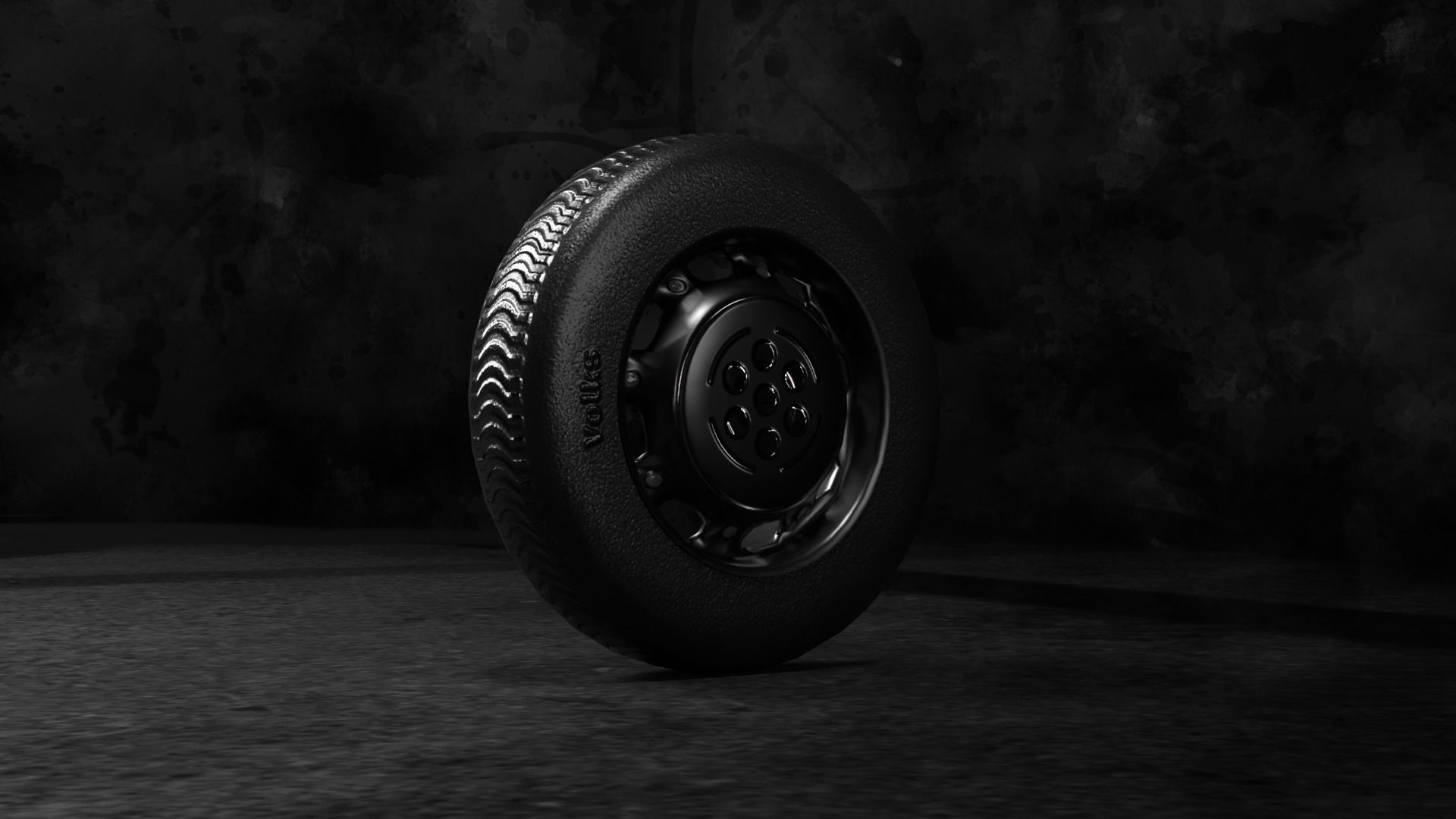 Volkswagen Beetle Low-poly 3D model_8