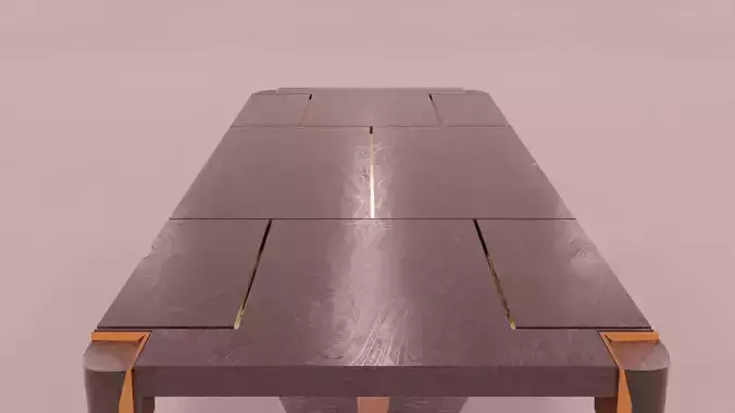 Elegant Wood table with gold accents Expensive