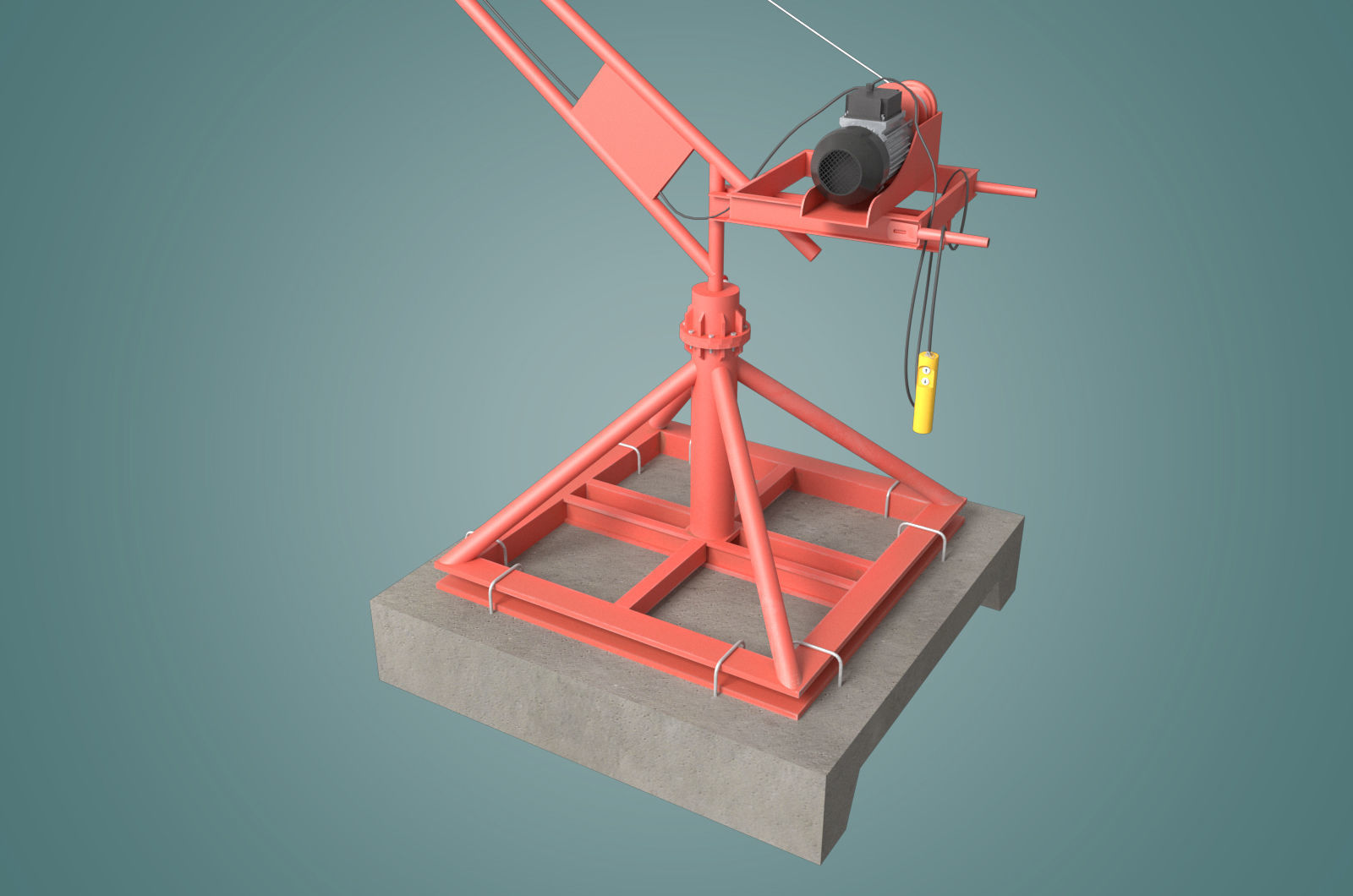 small crane 3D model_4
