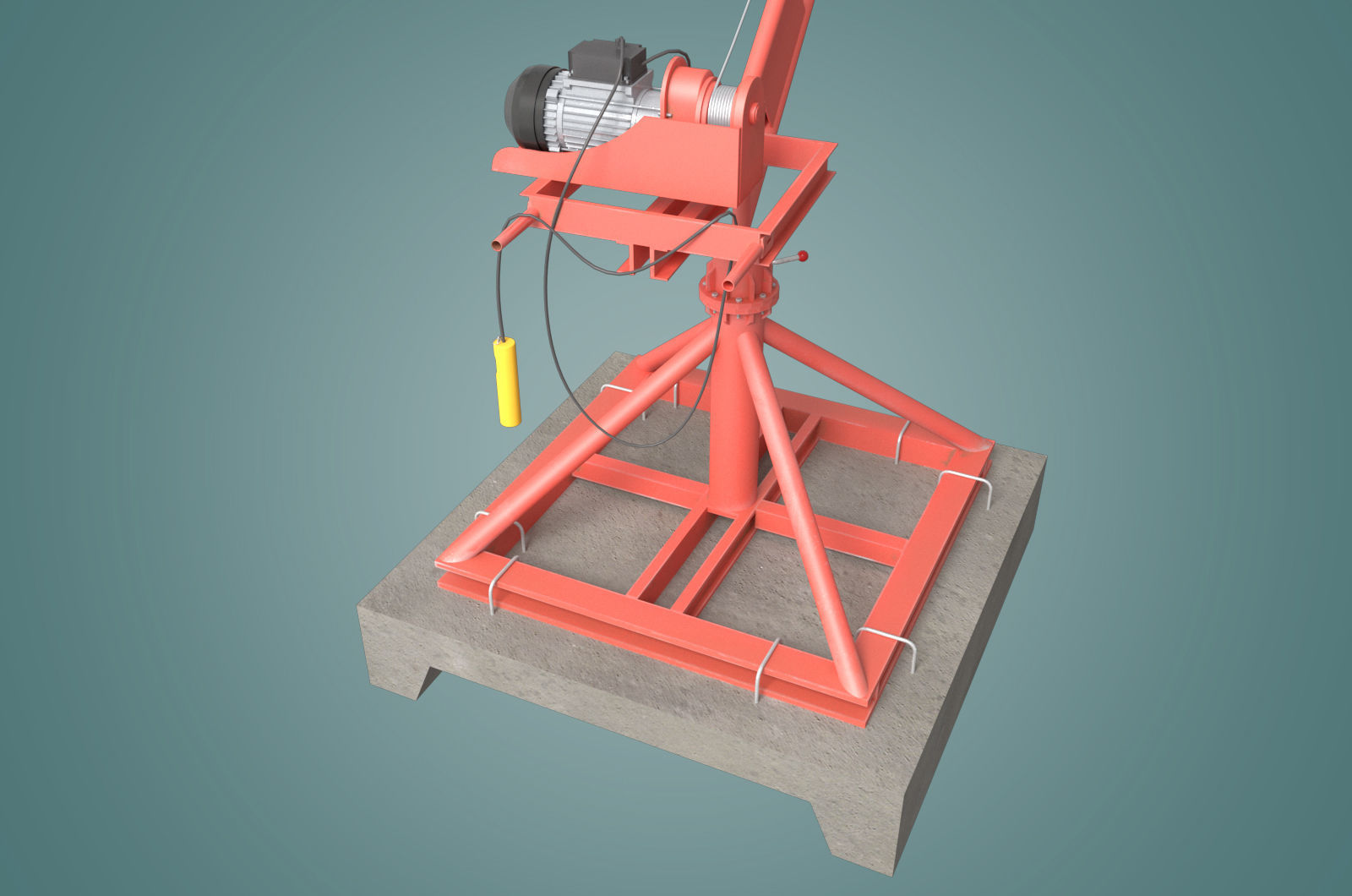 small crane 3D model_3