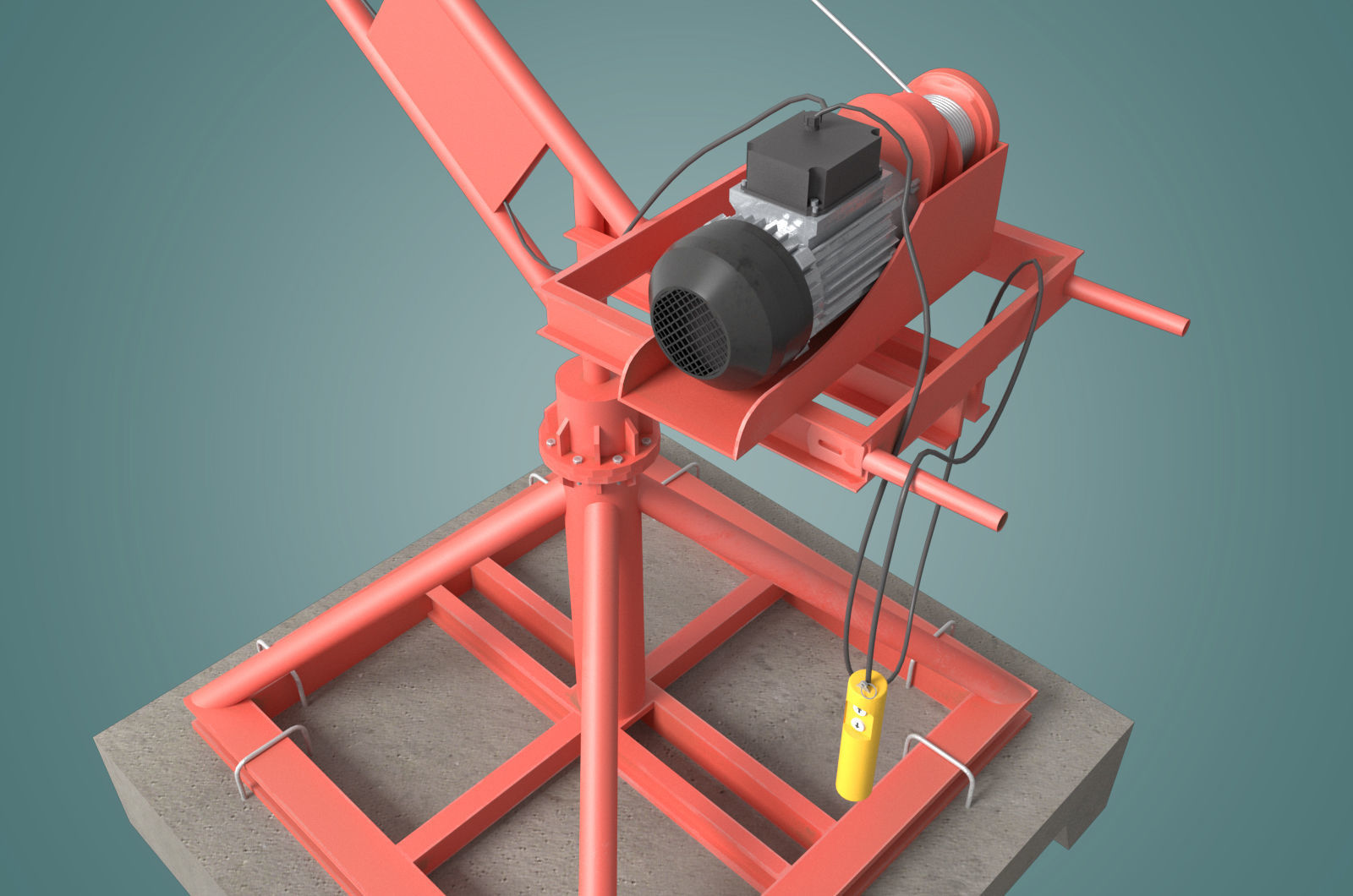 small crane 3D model_5
