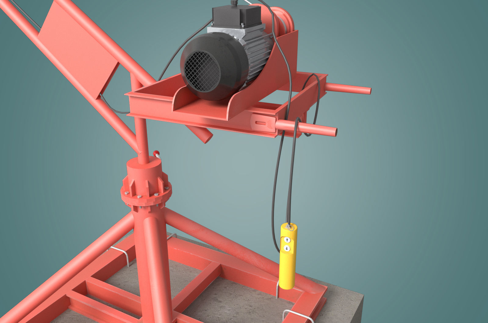 small crane 3D model_6
