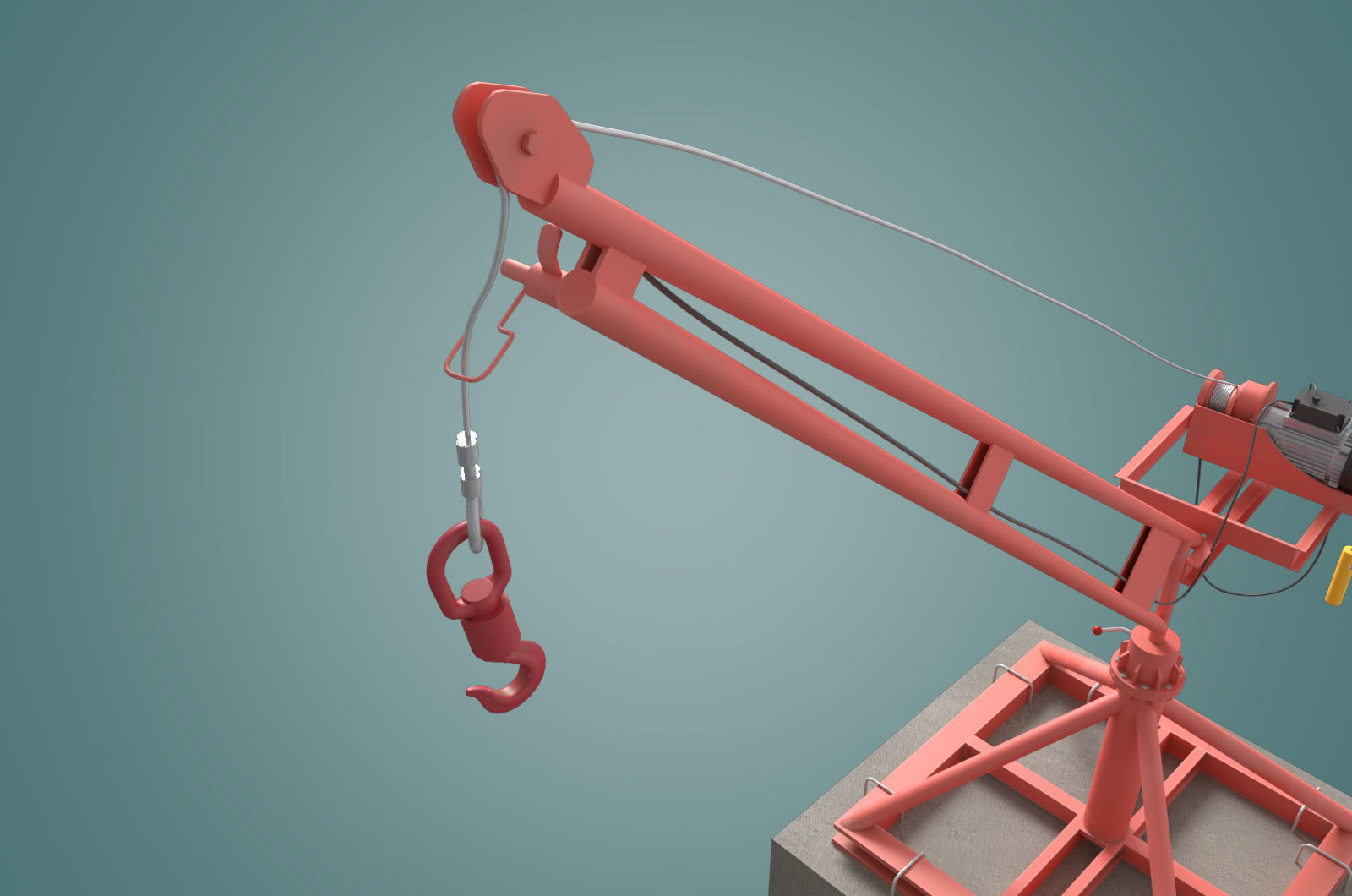 small crane 3D model_1