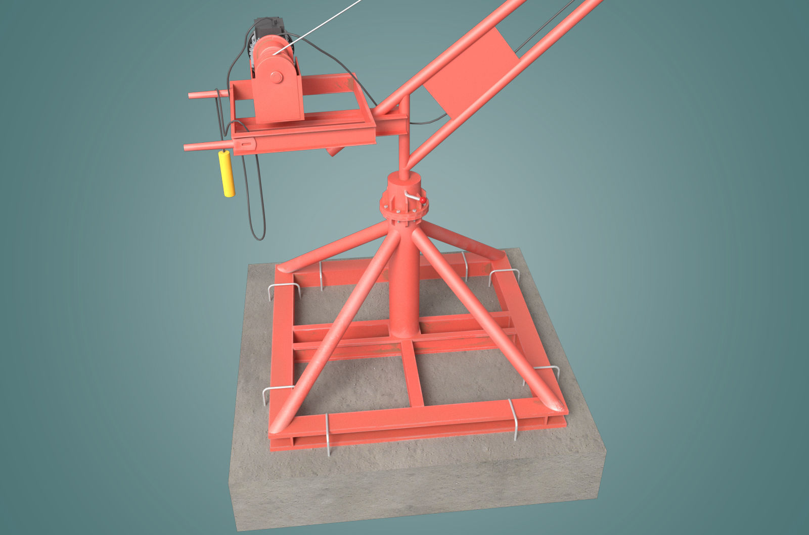 small crane 3D model_2