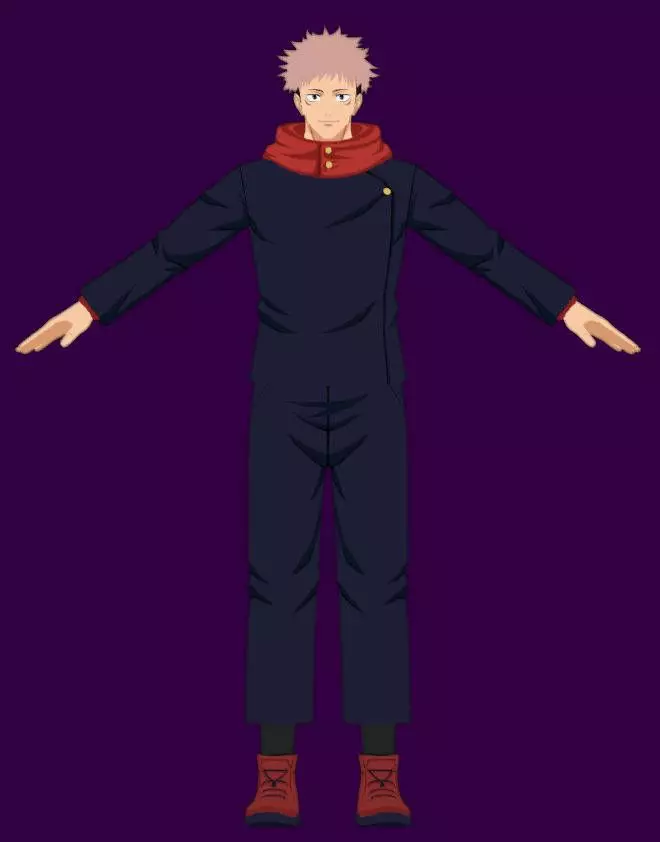 yuji itadori Low-poly 3D model_0