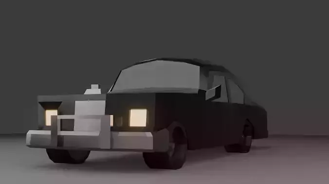 vintage car classic Low-poly 3D model