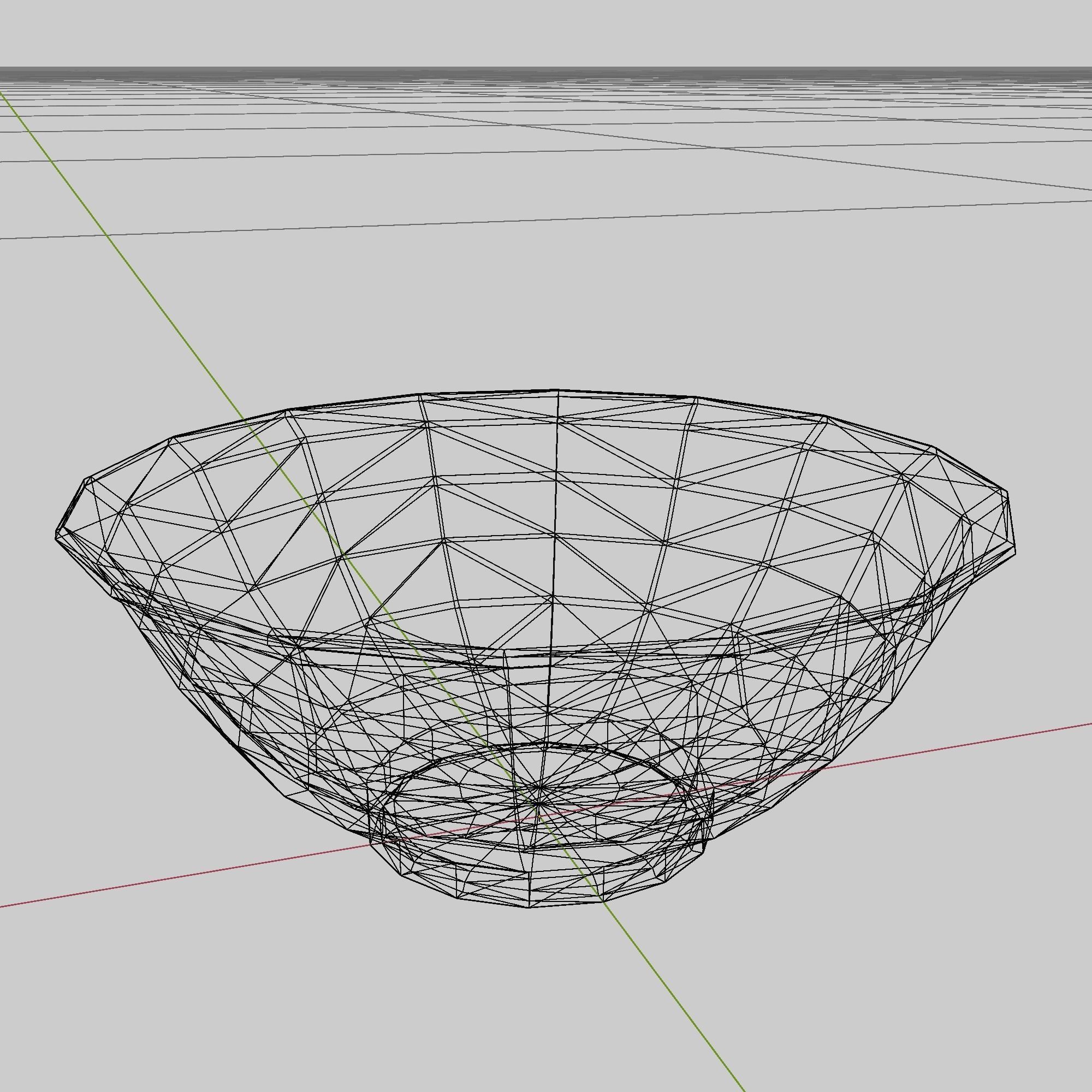 Porcelain Bowl Low-poly 3D model_4