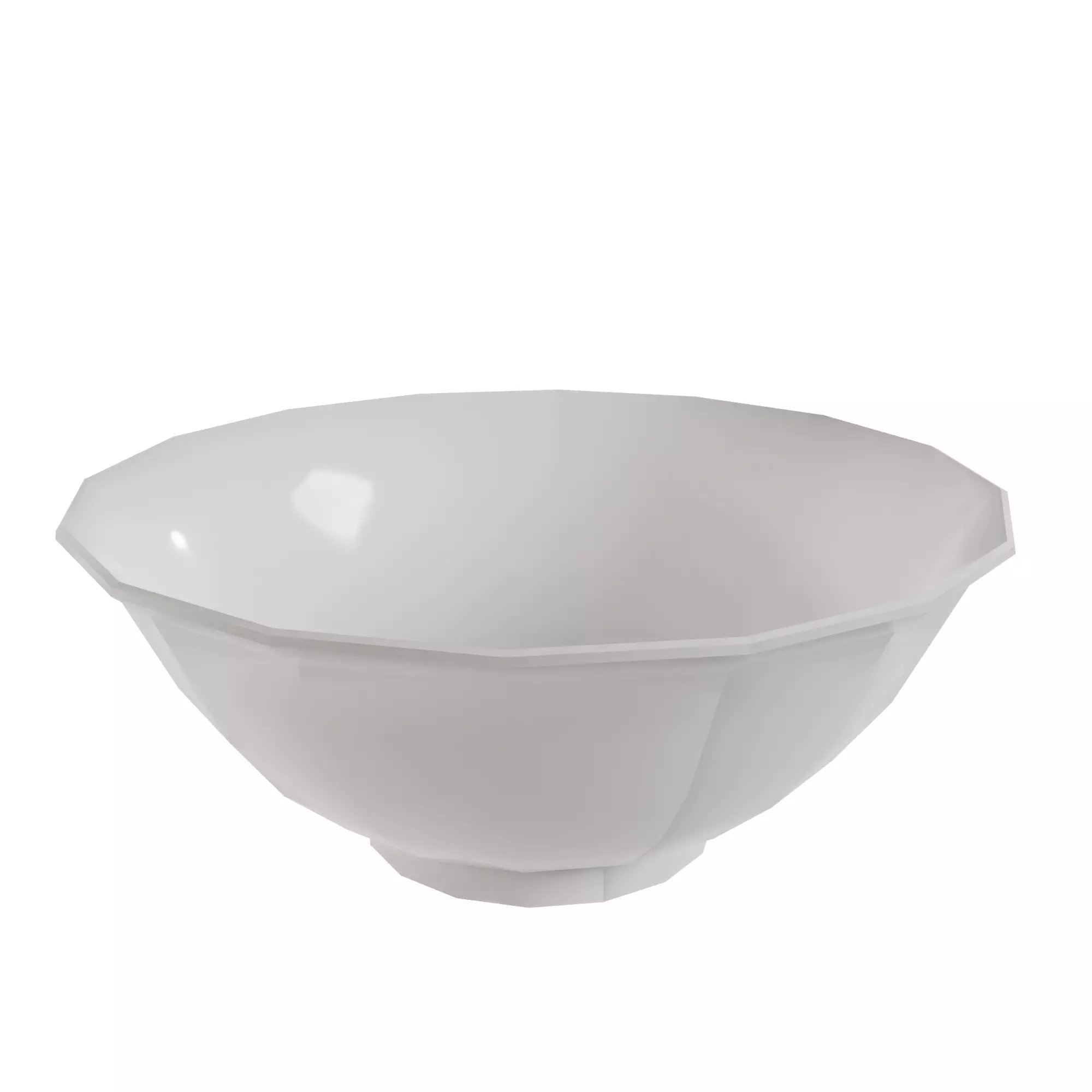 Porcelain Bowl Low-poly 3D model_0