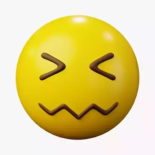 Confounded Face Emoticon Emoji or Smiley