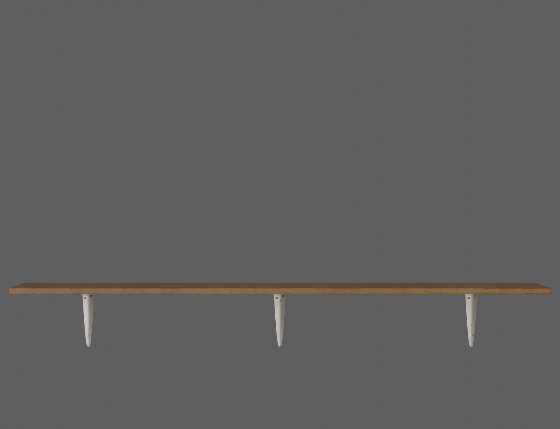 Wood Shelf Photo Frame Steel Bracket Sculpture Box Bowl Top Tiki Low-poly 3D model_4