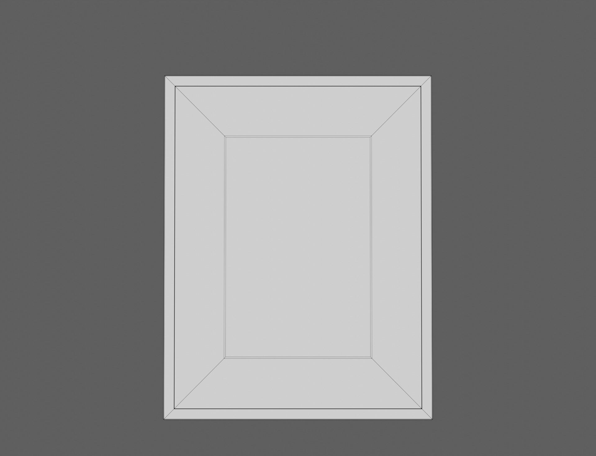 Wood Shelf Photo Frame Steel Bracket Sculpture Box Bowl Top Tiki Low-poly 3D model_8