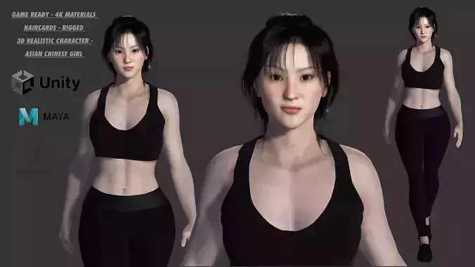 AAA 3D REALISTIC FEMALE CHARACTER - YOUNG ASIAN CHINESE GIRL
