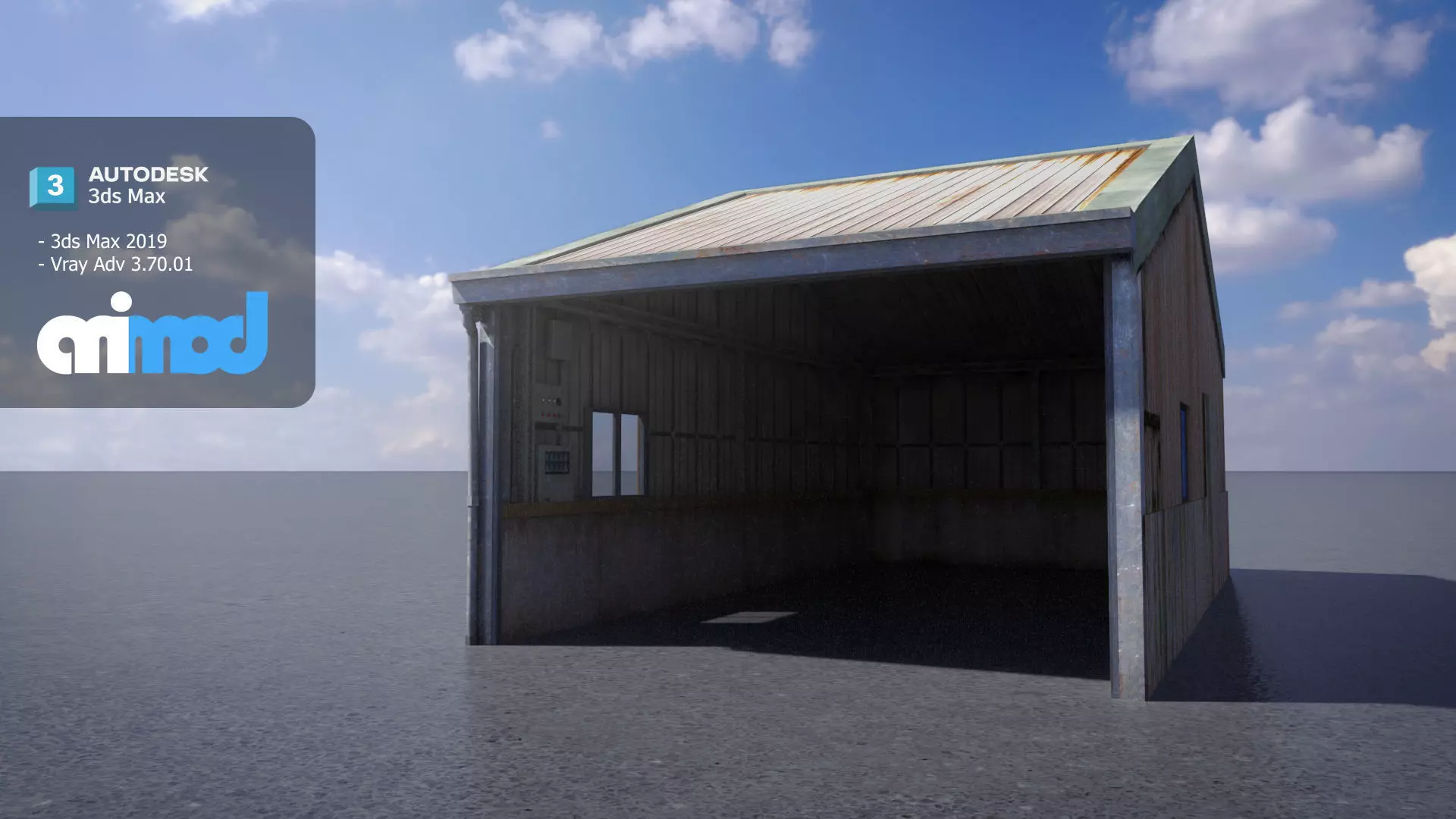 Tin Sheeted House 3D model_0