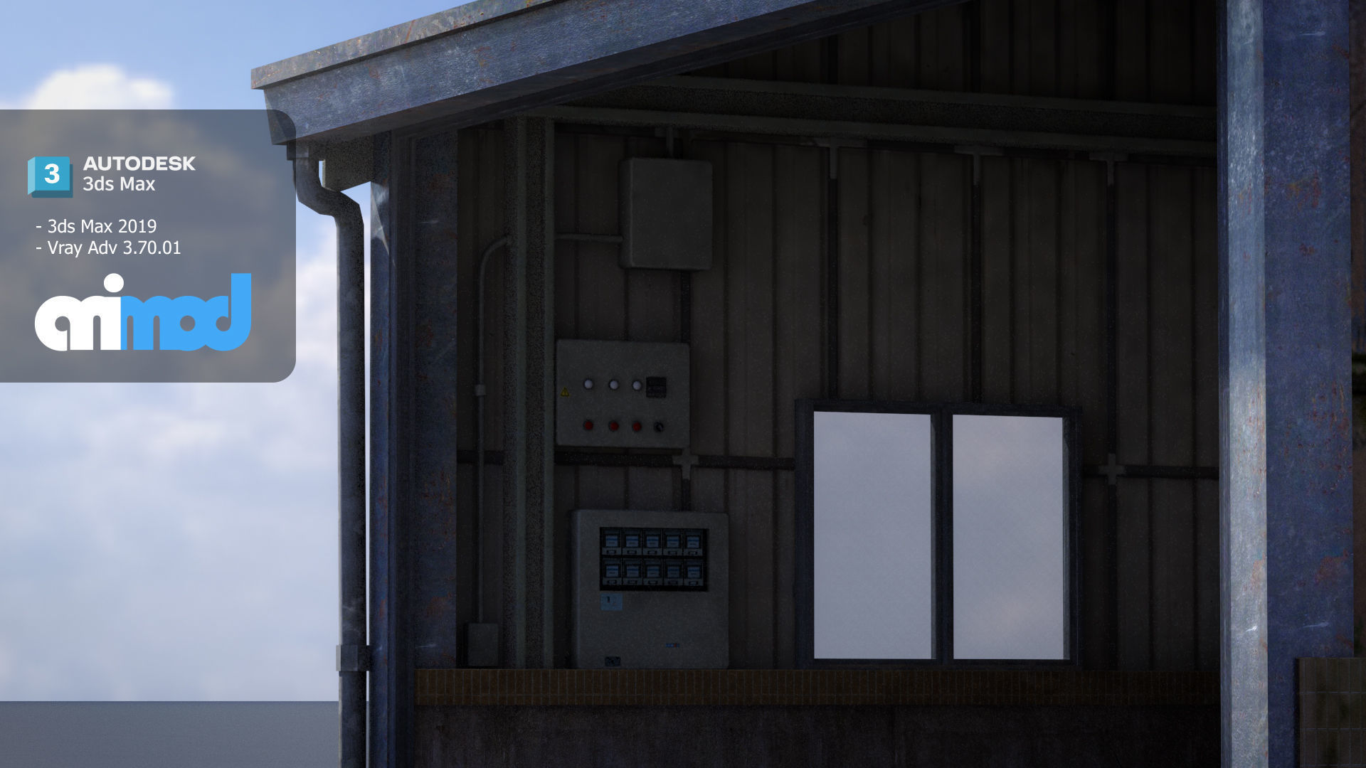 Tin Sheeted House 3D model_4