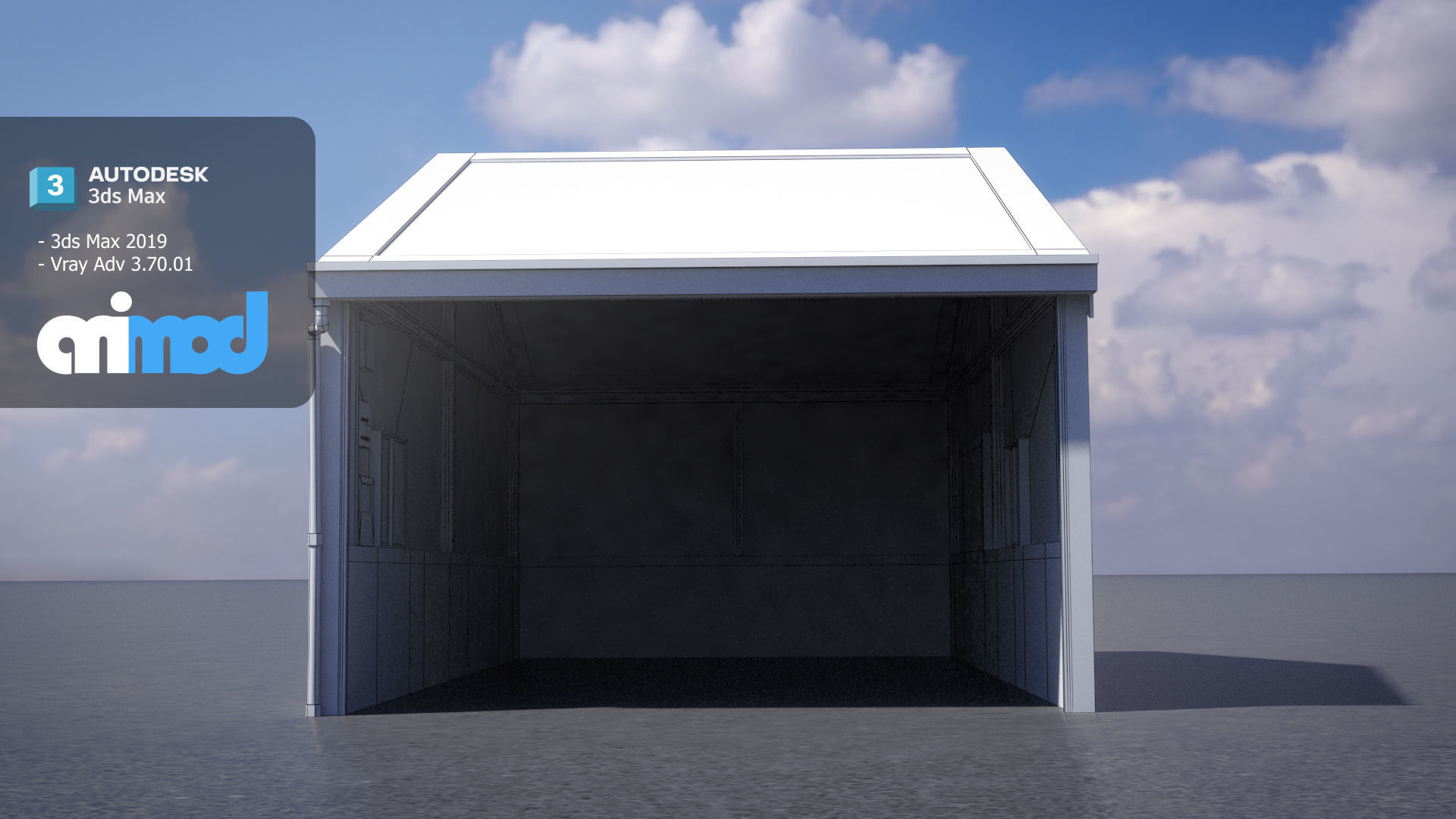 Tin Sheeted House 3D model_7