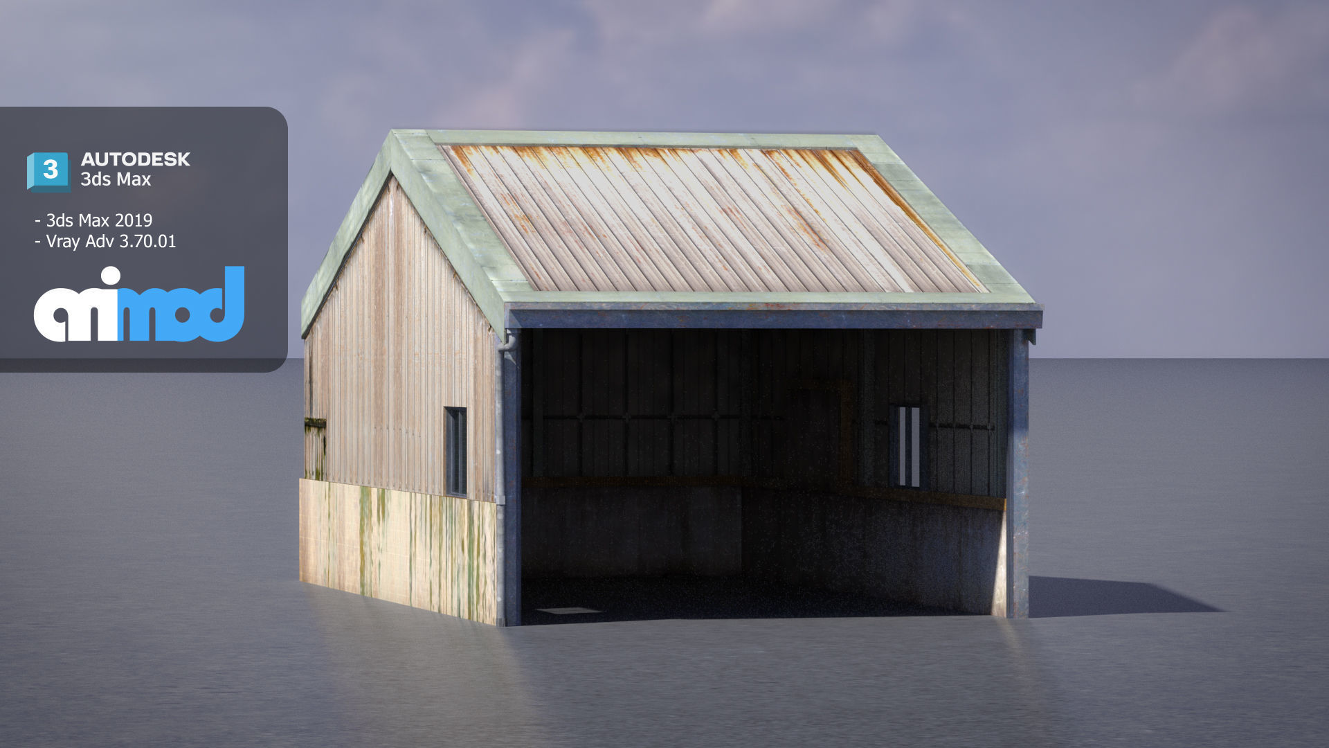 Tin Sheeted House 3D model_1