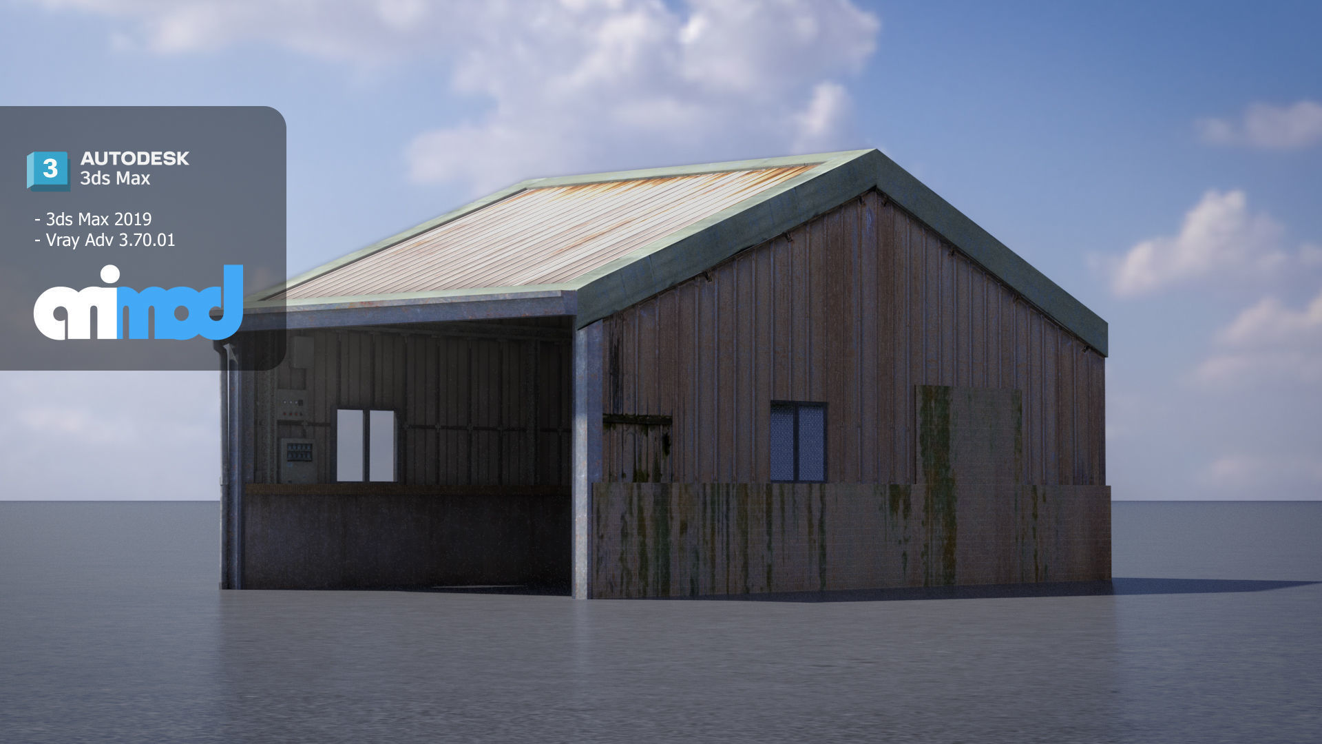 Tin Sheeted House 3D model_3