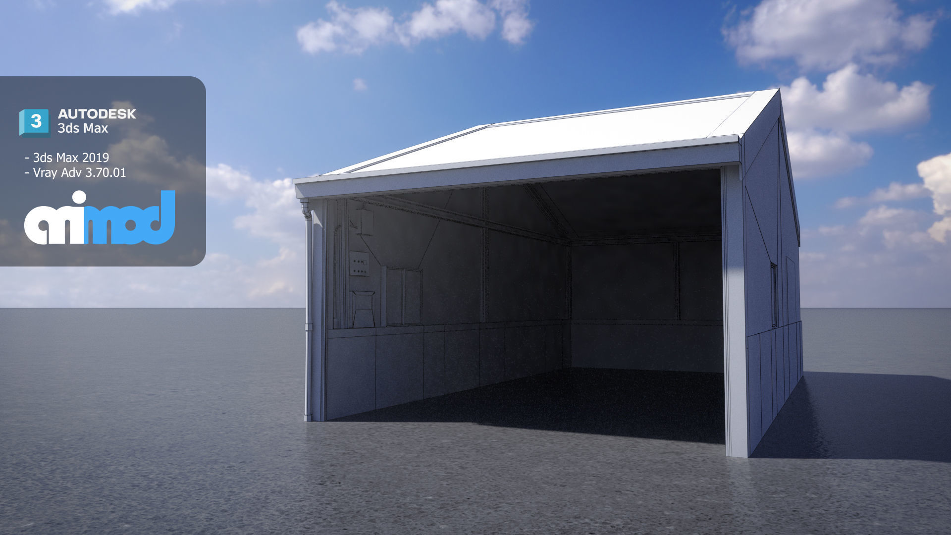Tin Sheeted House 3D model_5