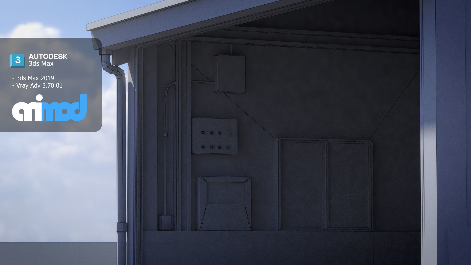 Tin Sheeted House 3D model_9