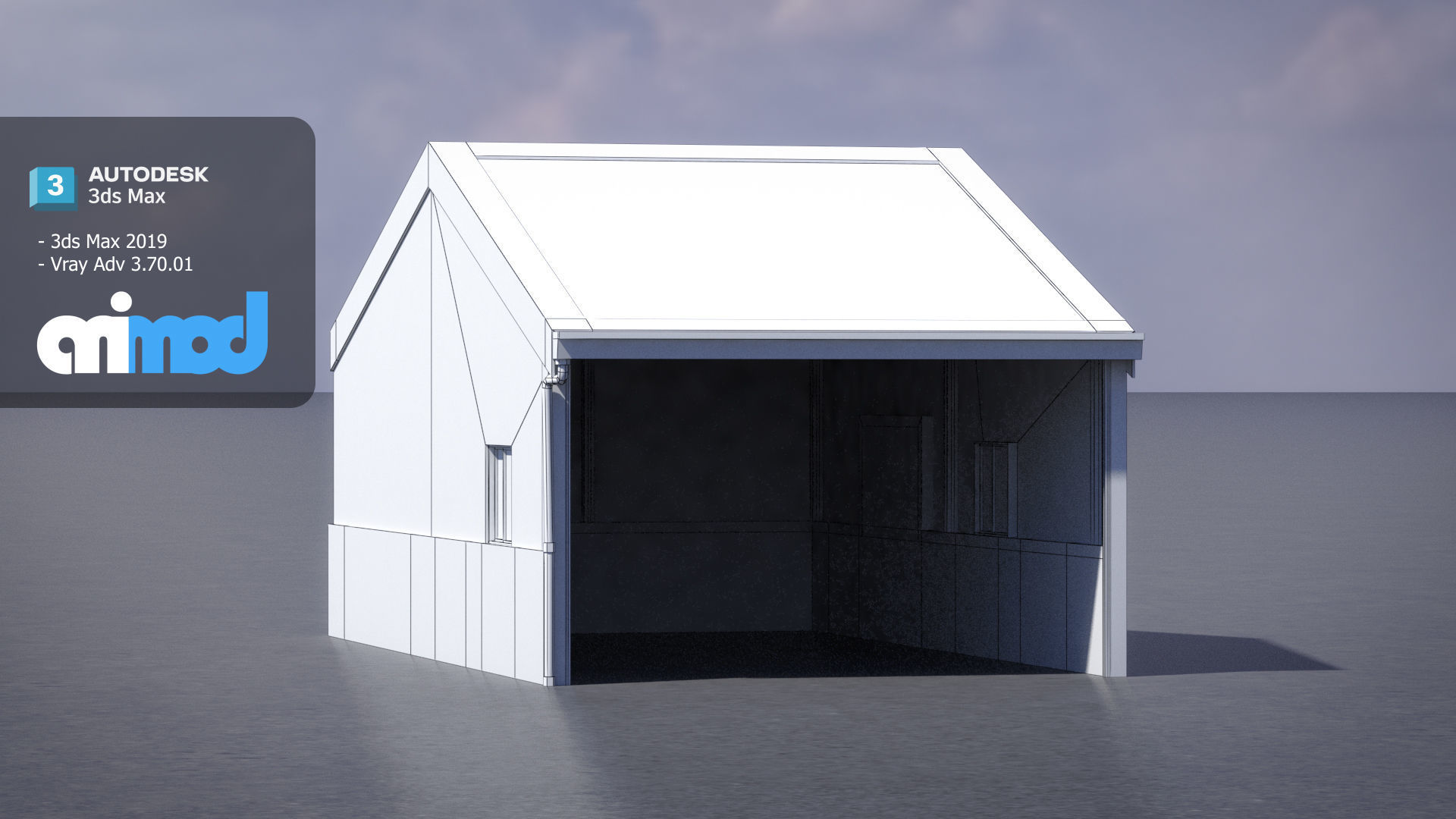 Tin Sheeted House 3D model_6