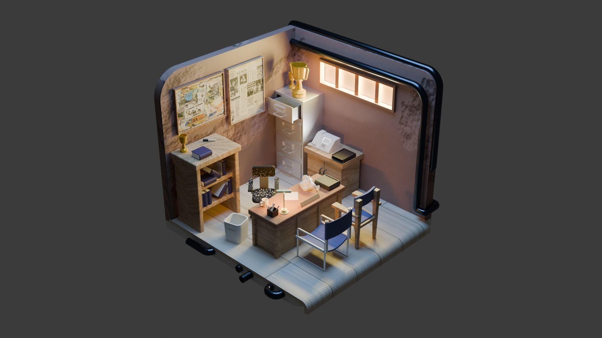 X Secret Room 3D model_1