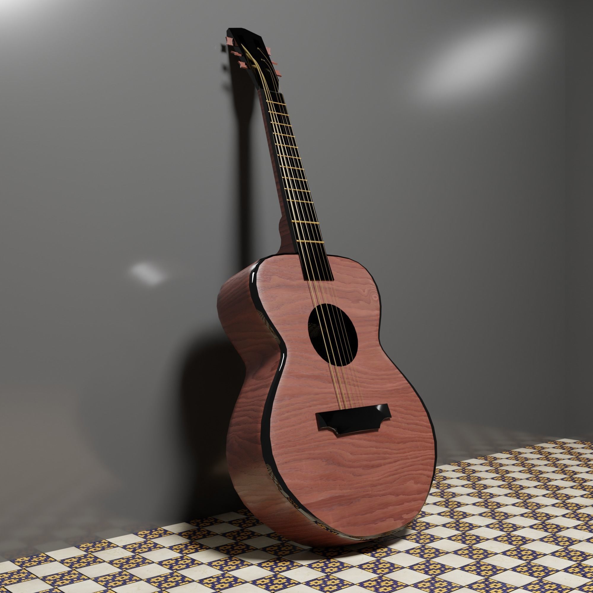 guitar 3D model_1