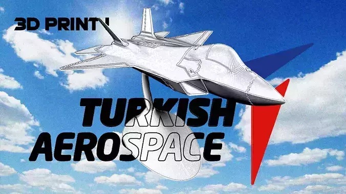 TUSAS Kaan Turkish Fighter 3D Print Model 3D print model