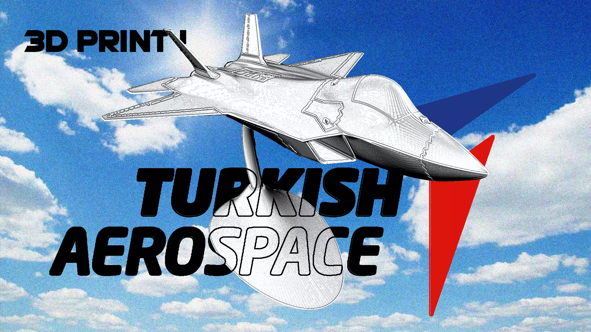 TUSAS Kaan Turkish Fighter 3D Print Model 3D print model_0