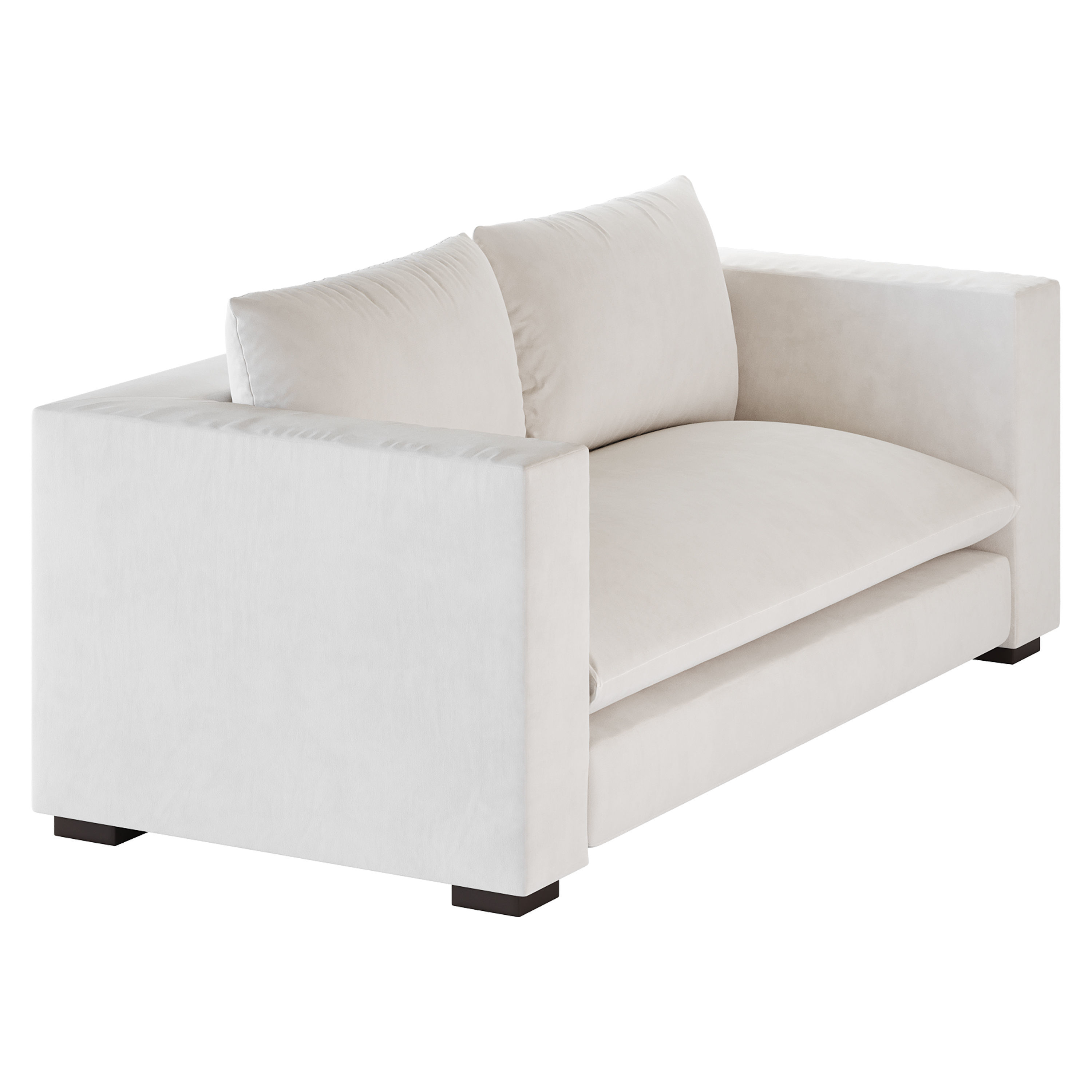 DESEO COPPER BROWN PERFORMANCE VELVET SOFA 3D model_1