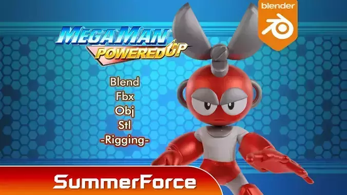 Cutman - Megaman Powered up 3D model