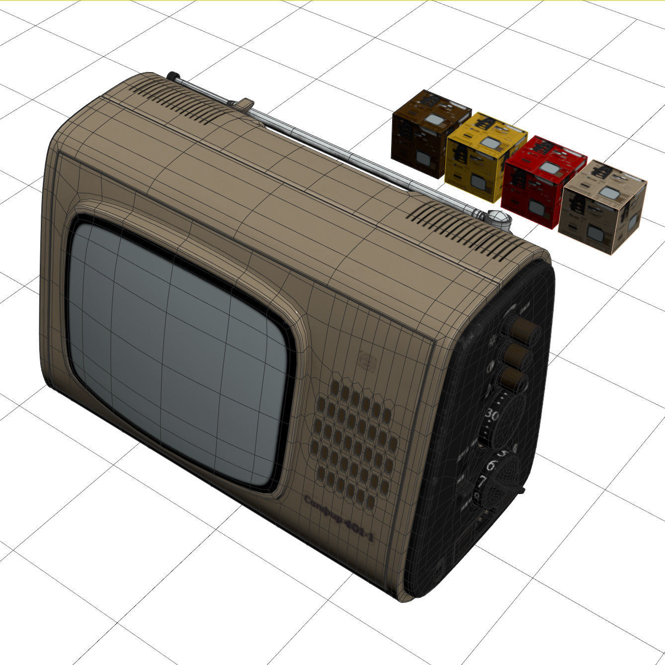 Portable TV Sapphire 401-1 3D model_12