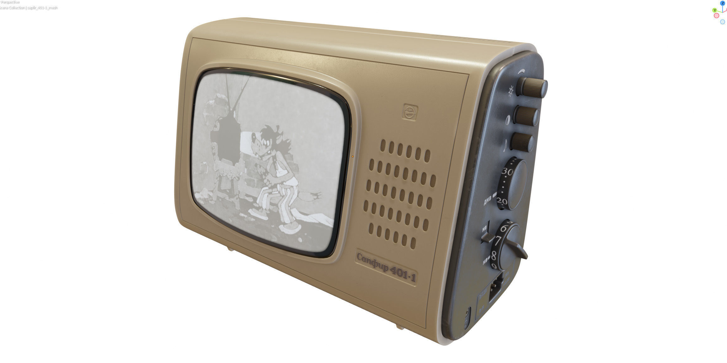 Portable TV Sapphire 401-1 3D model_14
