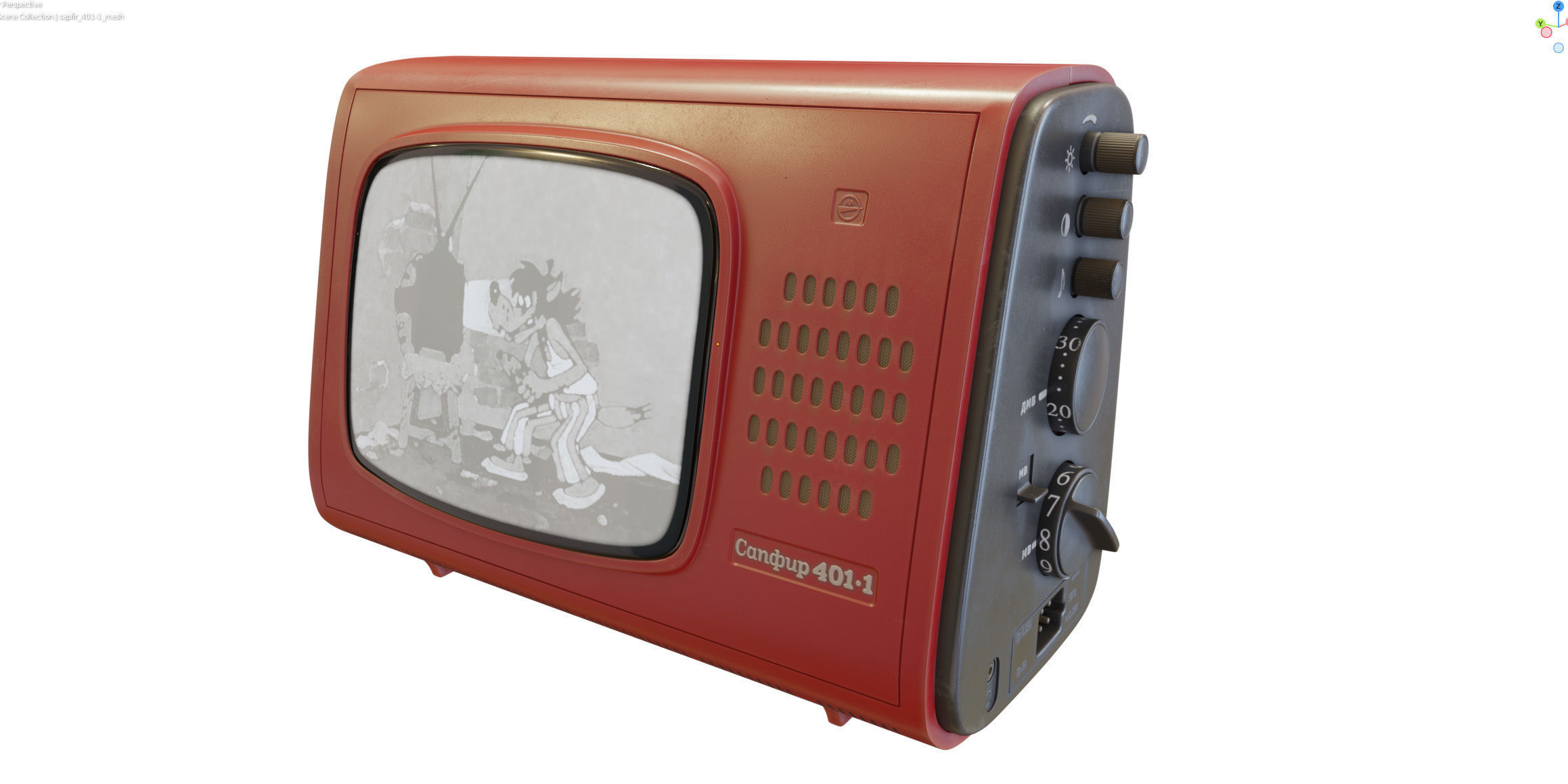 Portable TV Sapphire 401-1 3D model_16