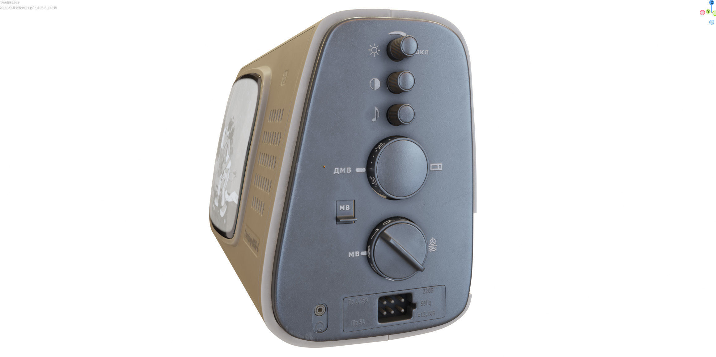 Portable TV Sapphire 401-1 3D model_19