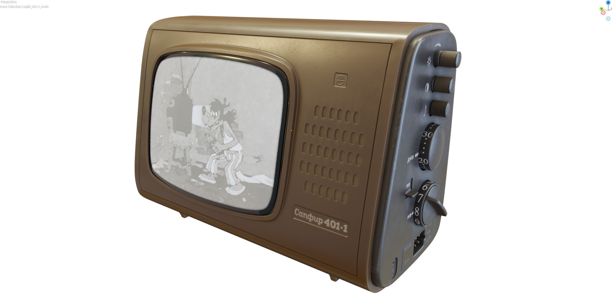 Portable TV Sapphire 401-1 3D model_22