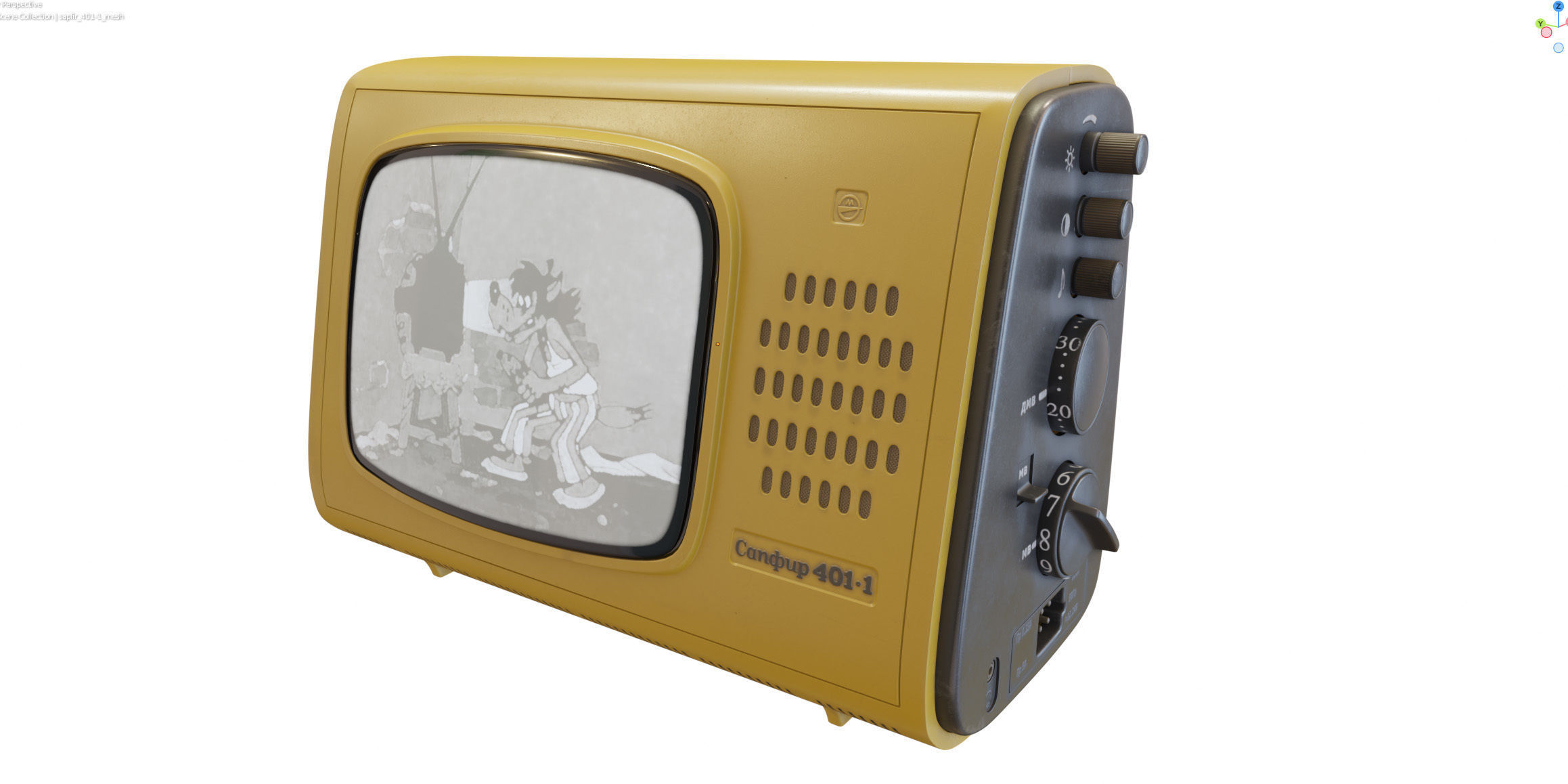 Portable TV Sapphire 401-1 3D model_15