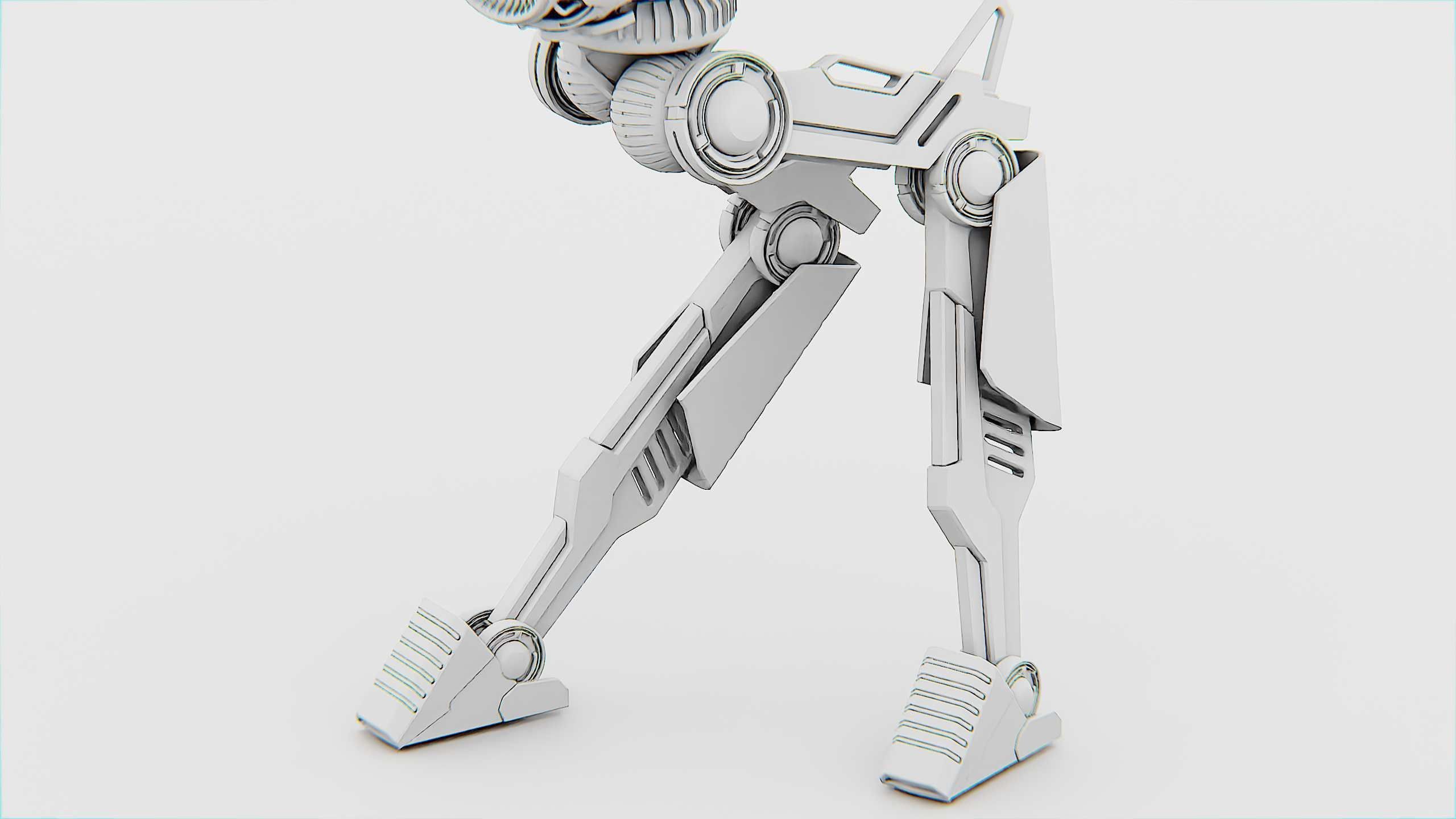 COMBAT DROID D-300 Rigged for Unreal Engine - Unity - MIXAMO 3D model_35