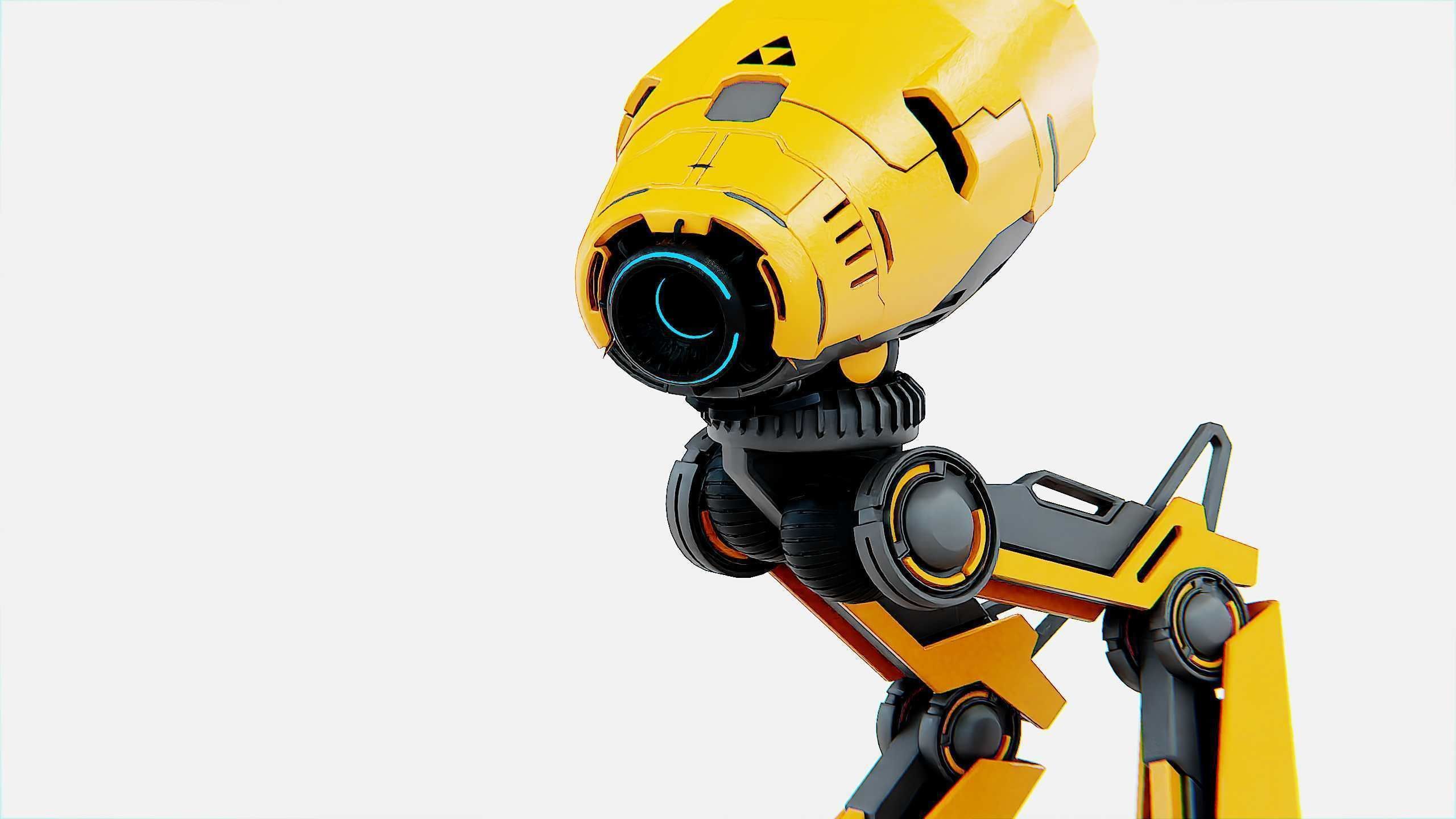 COMBAT DROID D-300 Rigged for Unreal Engine - Unity - MIXAMO 3D model_24