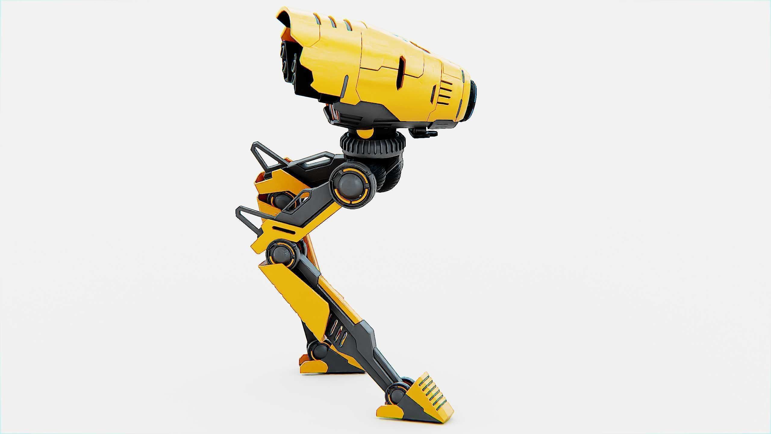 COMBAT DROID D-300 Rigged for Unreal Engine - Unity - MIXAMO 3D model_6