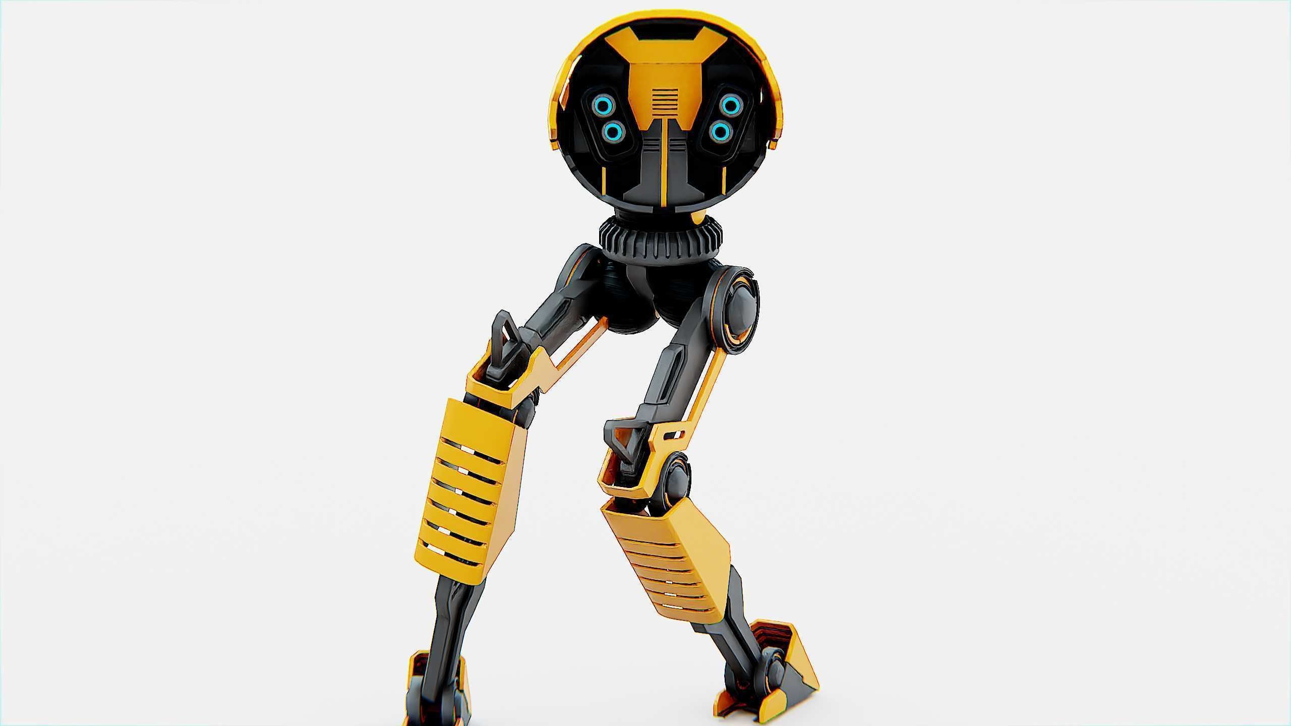 COMBAT DROID D-300 Rigged for Unreal Engine - Unity - MIXAMO 3D model_13