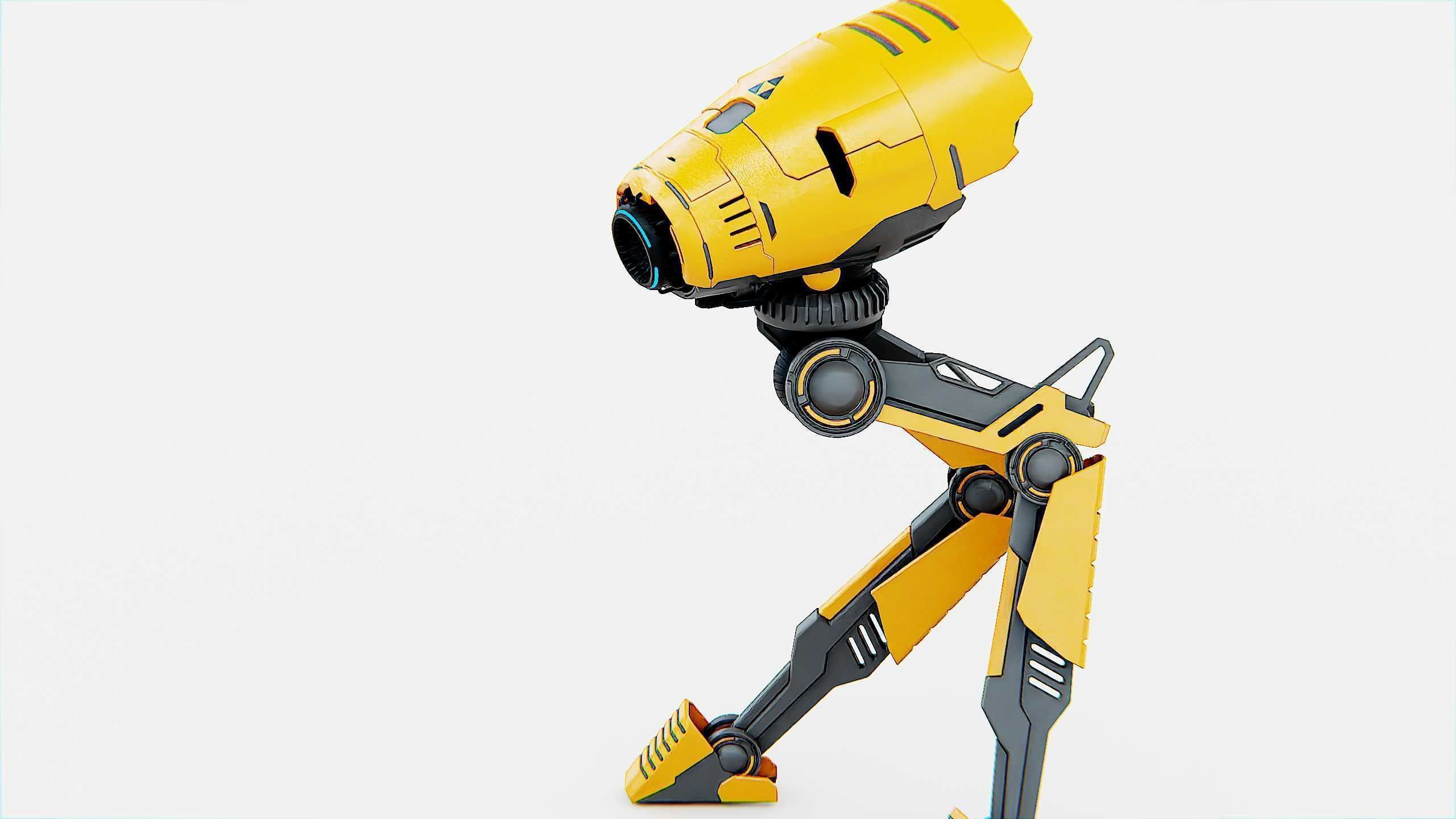 COMBAT DROID D-300 Rigged for Unreal Engine - Unity - MIXAMO 3D model_21