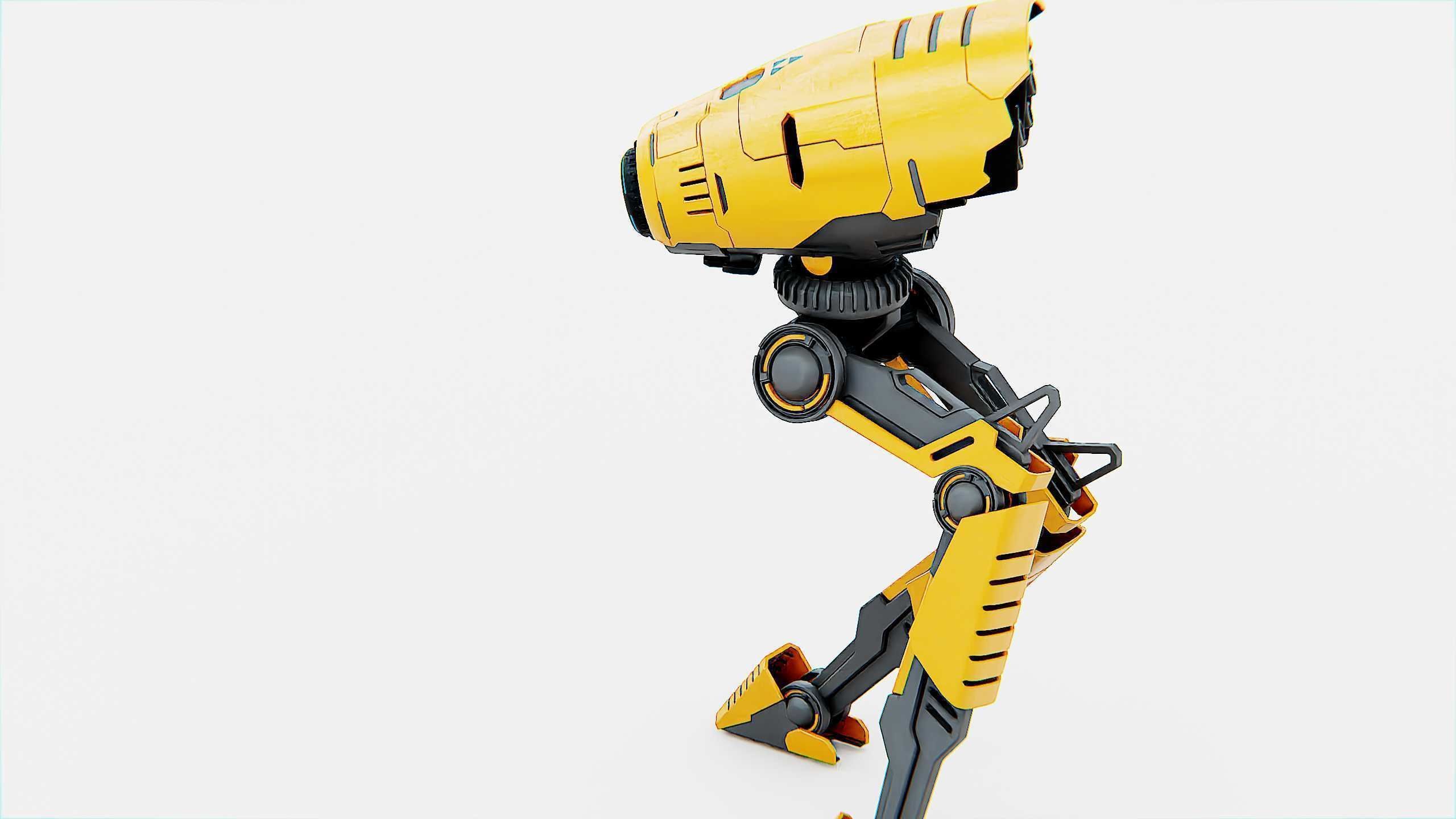 COMBAT DROID D-300 Rigged for Unreal Engine - Unity - MIXAMO 3D model_19