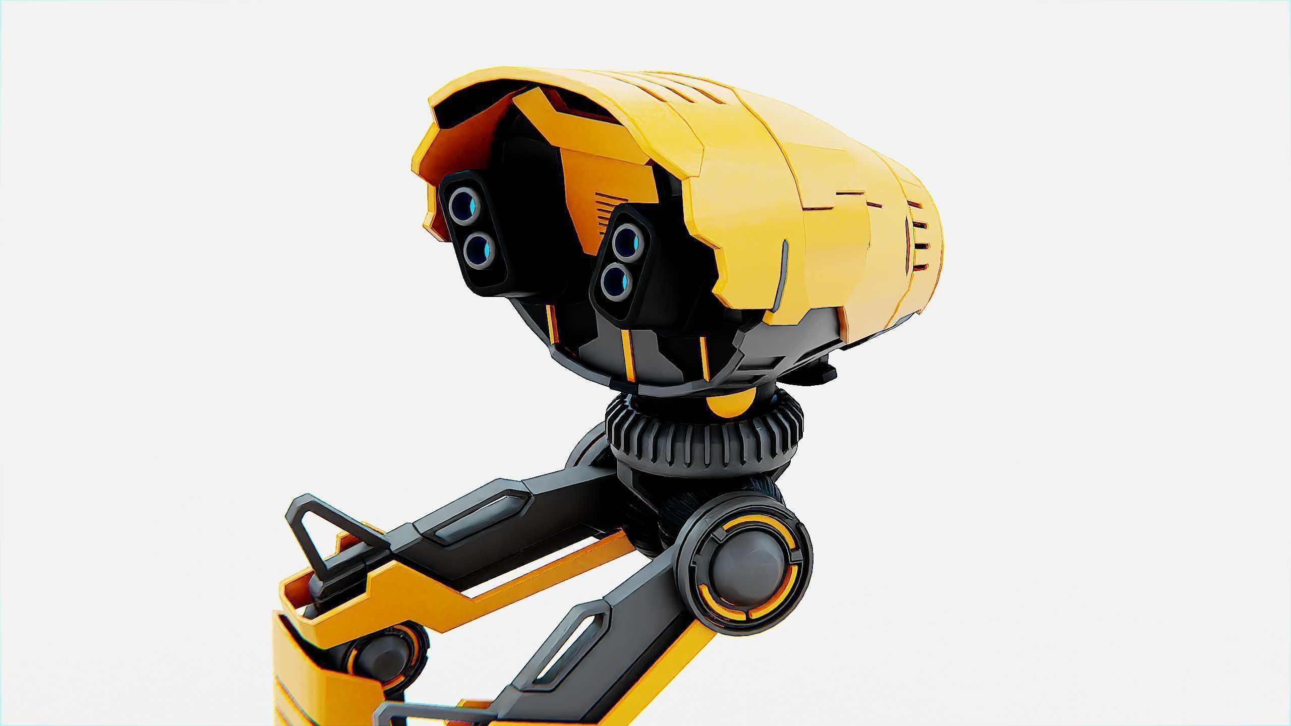 COMBAT DROID D-300 Rigged for Unreal Engine - Unity - MIXAMO 3D model_26