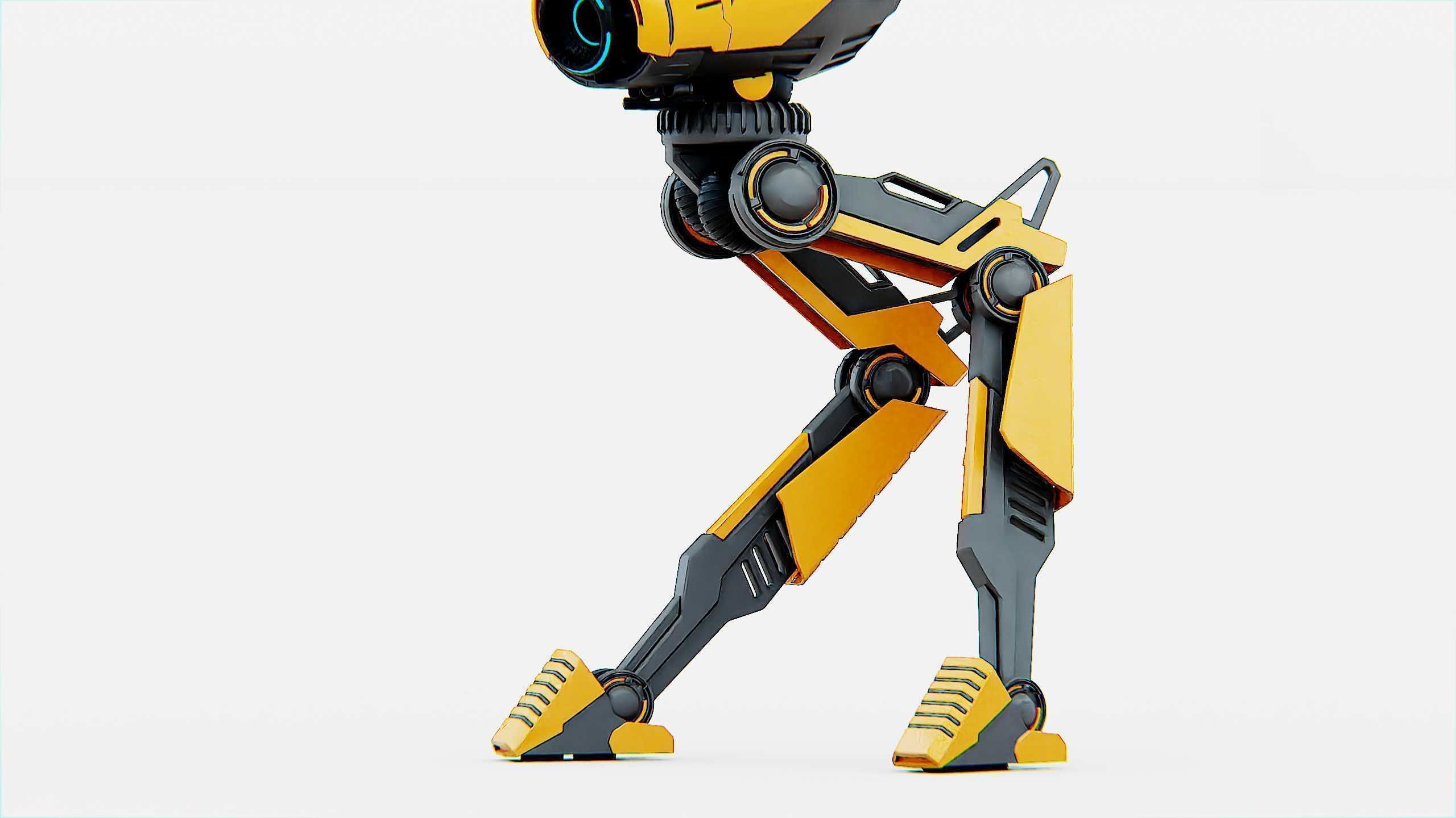 COMBAT DROID D-300 Rigged for Unreal Engine - Unity - MIXAMO 3D model_29