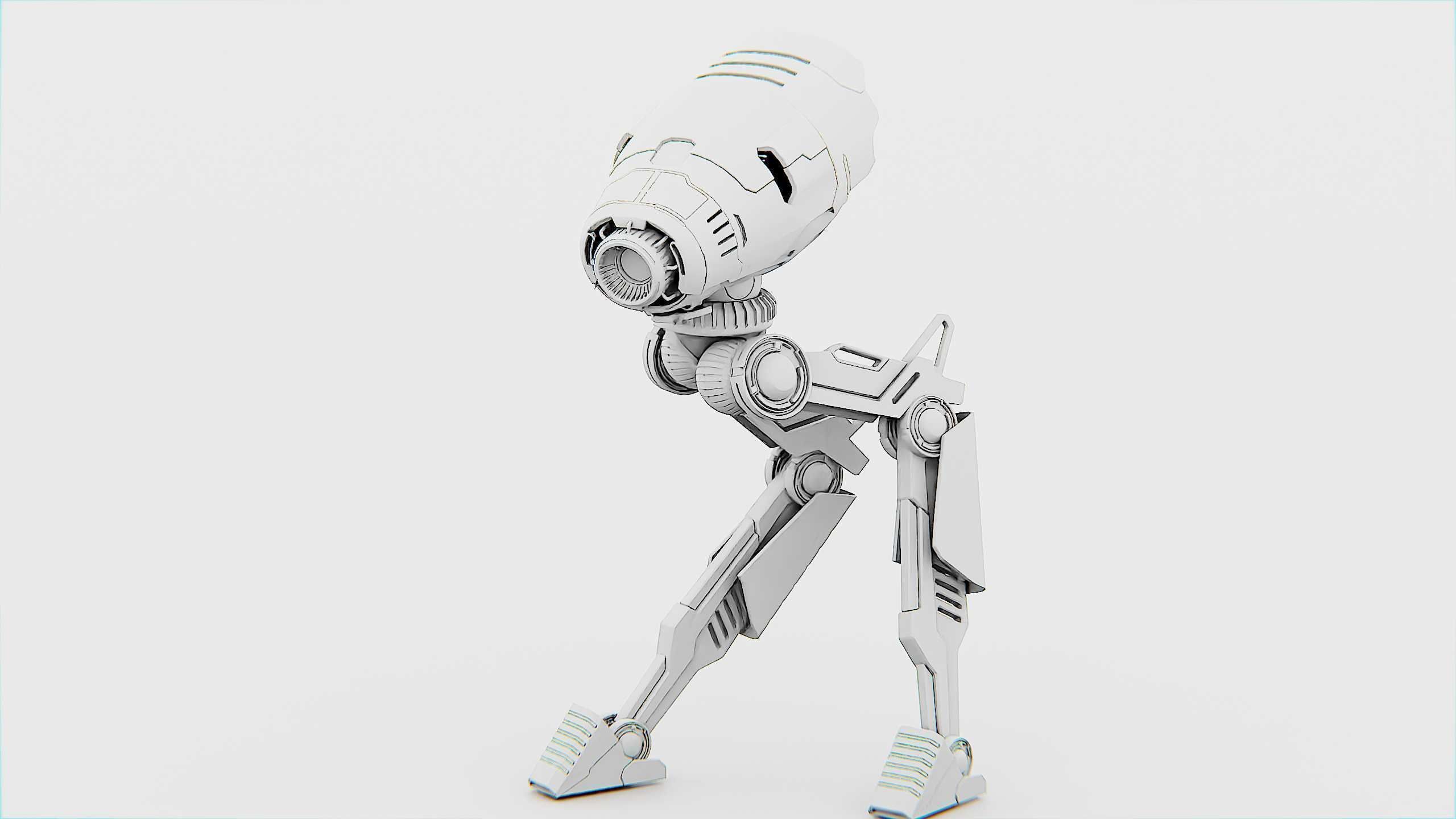 COMBAT DROID D-300 Rigged for Unreal Engine - Unity - MIXAMO 3D model_33