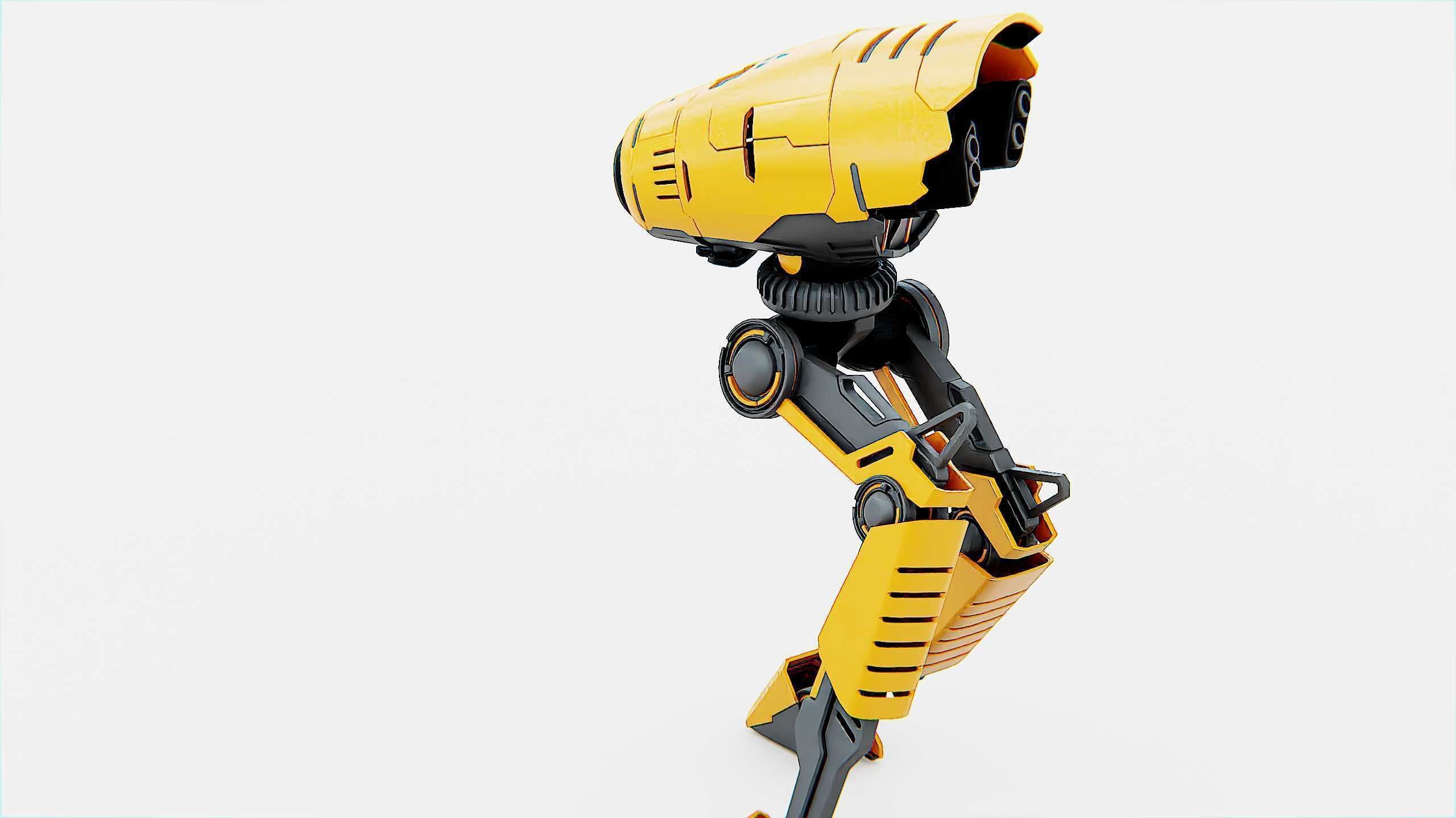 COMBAT DROID D-300 Rigged for Unreal Engine - Unity - MIXAMO 3D model_18